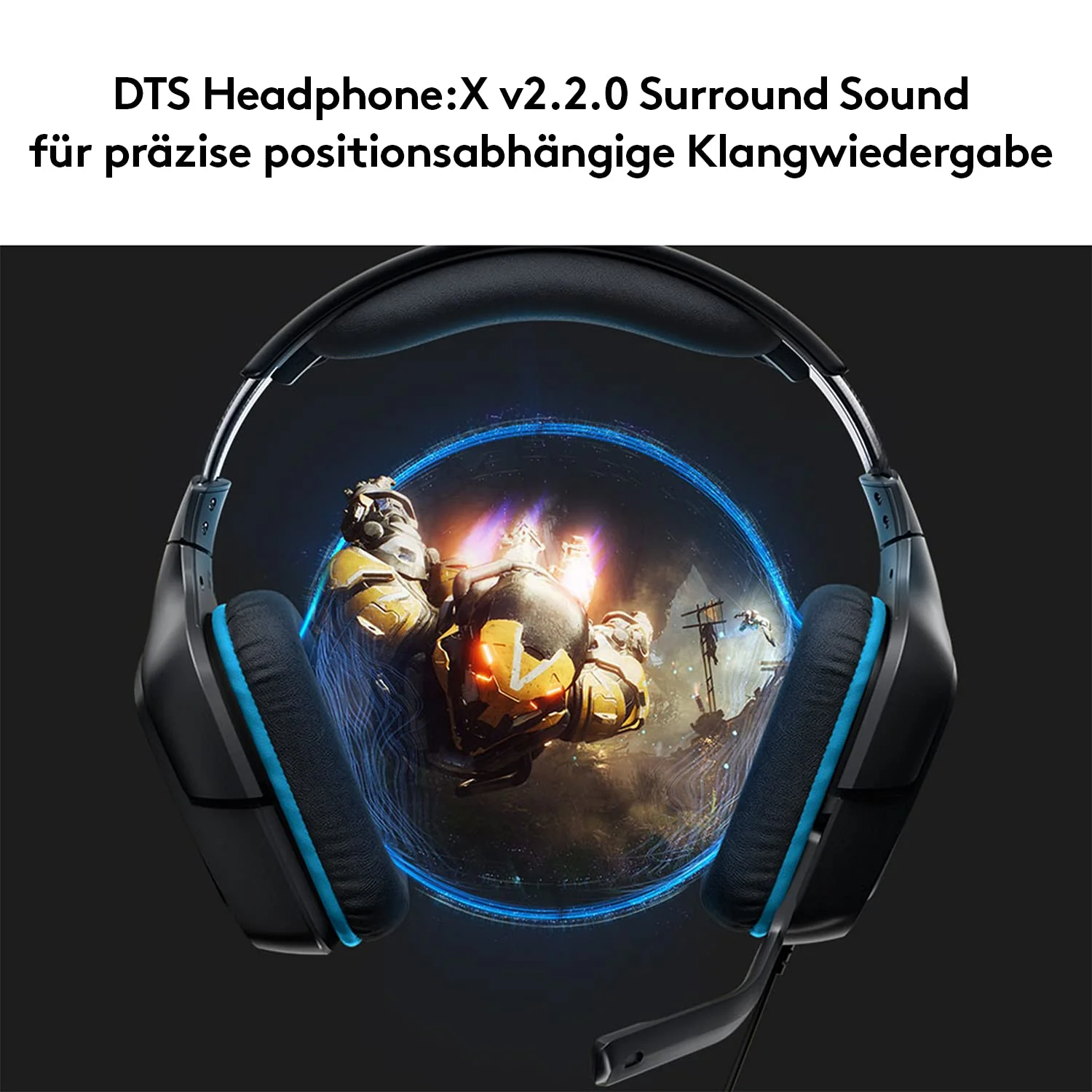 Logitech G432 kabelgebundenes Gaming-Headset, 7.1 Surround Sound, DTS Headphone:X 2.0, Bügelmikrofon mit Flip-Stummschaltung, Ohrpolster mit Kunstleder, PC/Mac/Xbox One/PS4/Nintendo Switch - Schwarz - Image 4