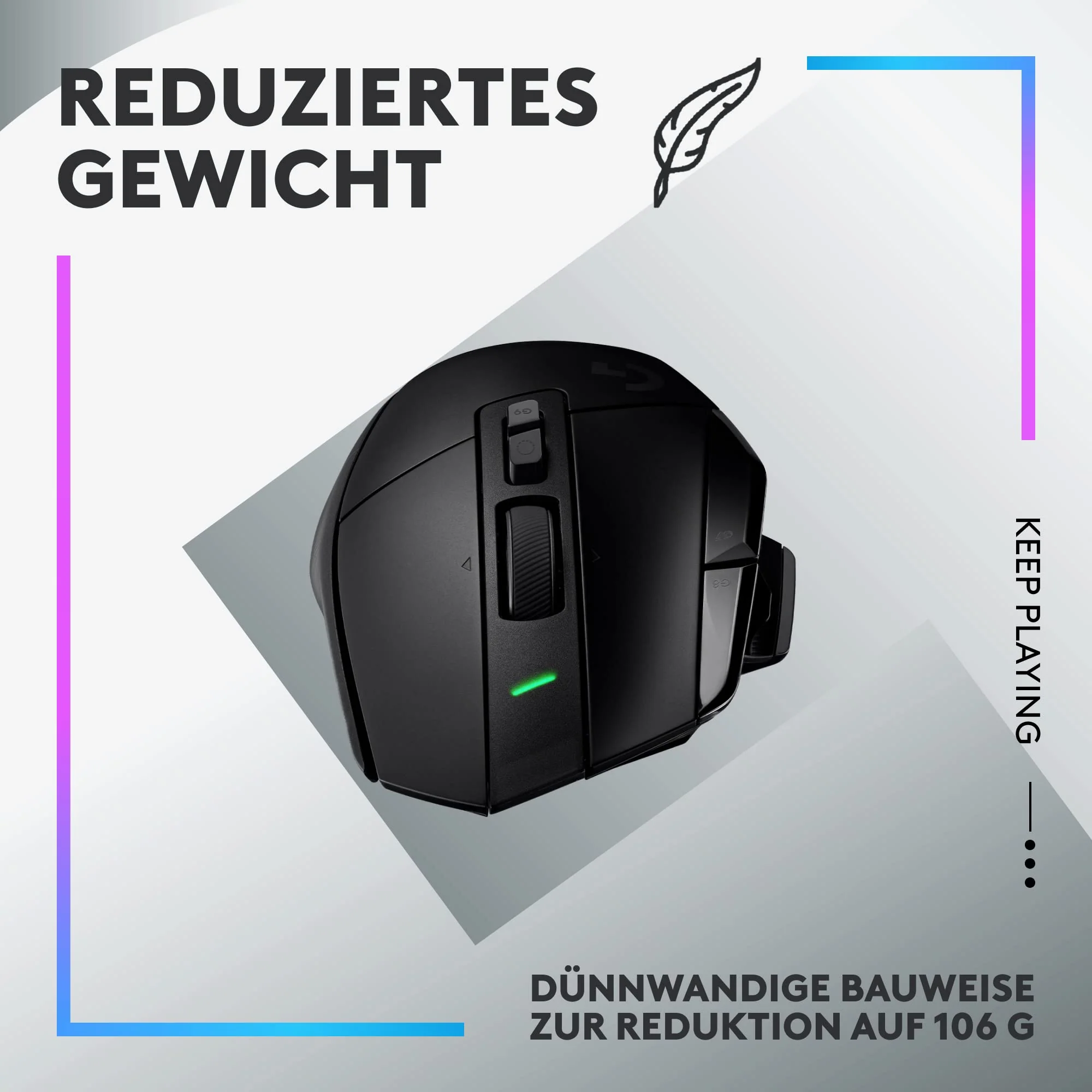 Logitech G502 X PLUS LIGHTSPEED Kabellose RGB-Gaming-Maus - Optische Maus mit LIGHTFORCE Hybridschaltern, LIGHTSYNC RGB, HERO 25K Gaming-Sensor, Kompatibel mit PC - macOS/Windows - Schwarz - Image 6