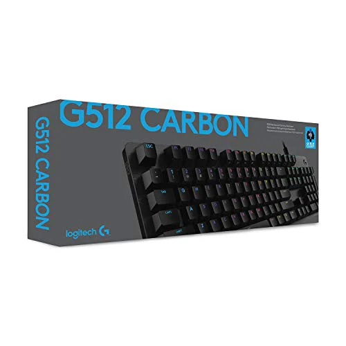 Logitech G512 mechanische Gaming-Tastatur, GX-Red Linear Switches, LIGHTSYNC RGB-Beleuchtung, USB-Durchschleife, Aluminium-Gehäuse, Programmierbare F-Tasten, US QWERTY-Layout - Schwarz - Image 15
