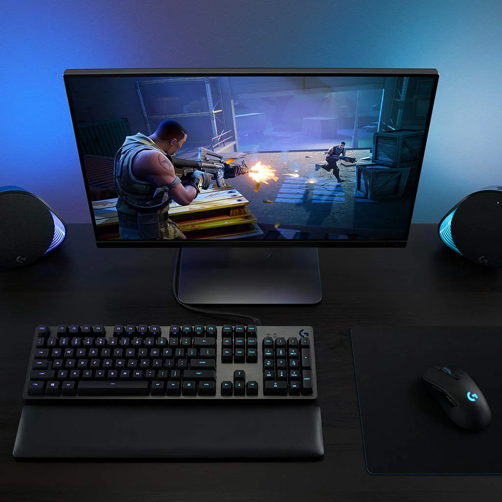 Logitech G513 mechanische Gaming-Tastatur, GX Brown Taktile Switches, RGB-Beleuchtung, USB-Durchschleife, Handballenauflage mit Memory Foam, Aluminium-Gehäuse, Deutsches QWERTZ-Layout - Carbon/Schwarz - Image 19