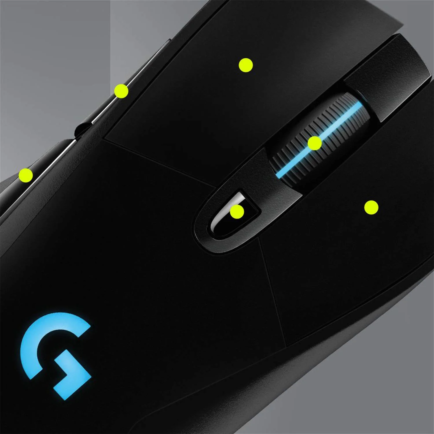 Logitech G703 LIGHTSPEED kabellose Gaming-Maus mit HERO 25K DPI Sensor, Wireless Verbindung, LIGHTSYNC RGB, POWERPLAY-kompatibel, geringes Gewicht von 95g, PC/Mac - Schwarz - Image 7