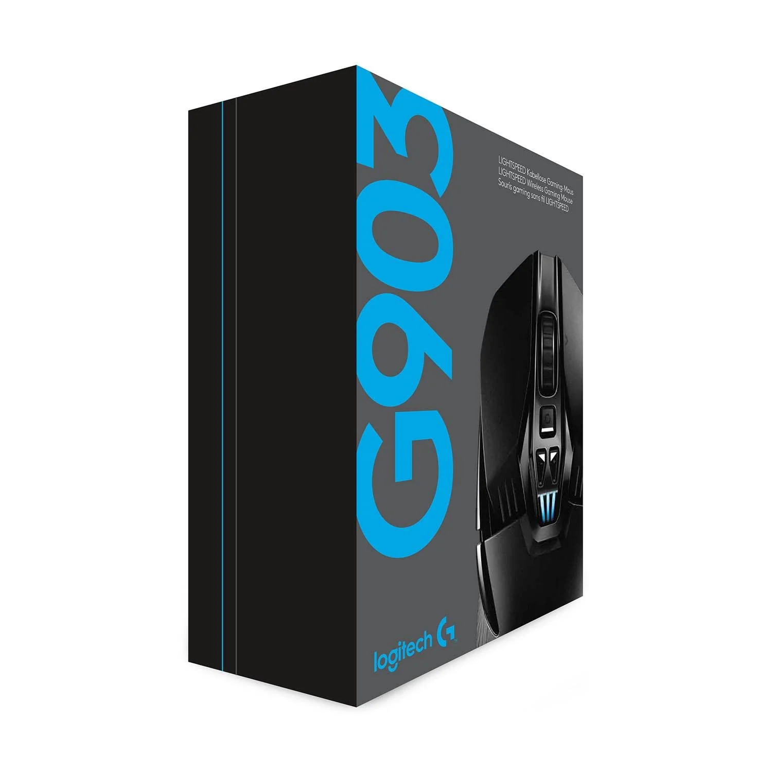 Logitech G903 LIGHTSPEED kabellose Gaming-Maus mit HERO 25K DPI Sensor, Wireless Verbindung, 140+ Stunden Akkulaufzeit, LIGHTSYNC RGB, POWERPLAY-kompatibel, PC/Mac - Schwarz - Image 4