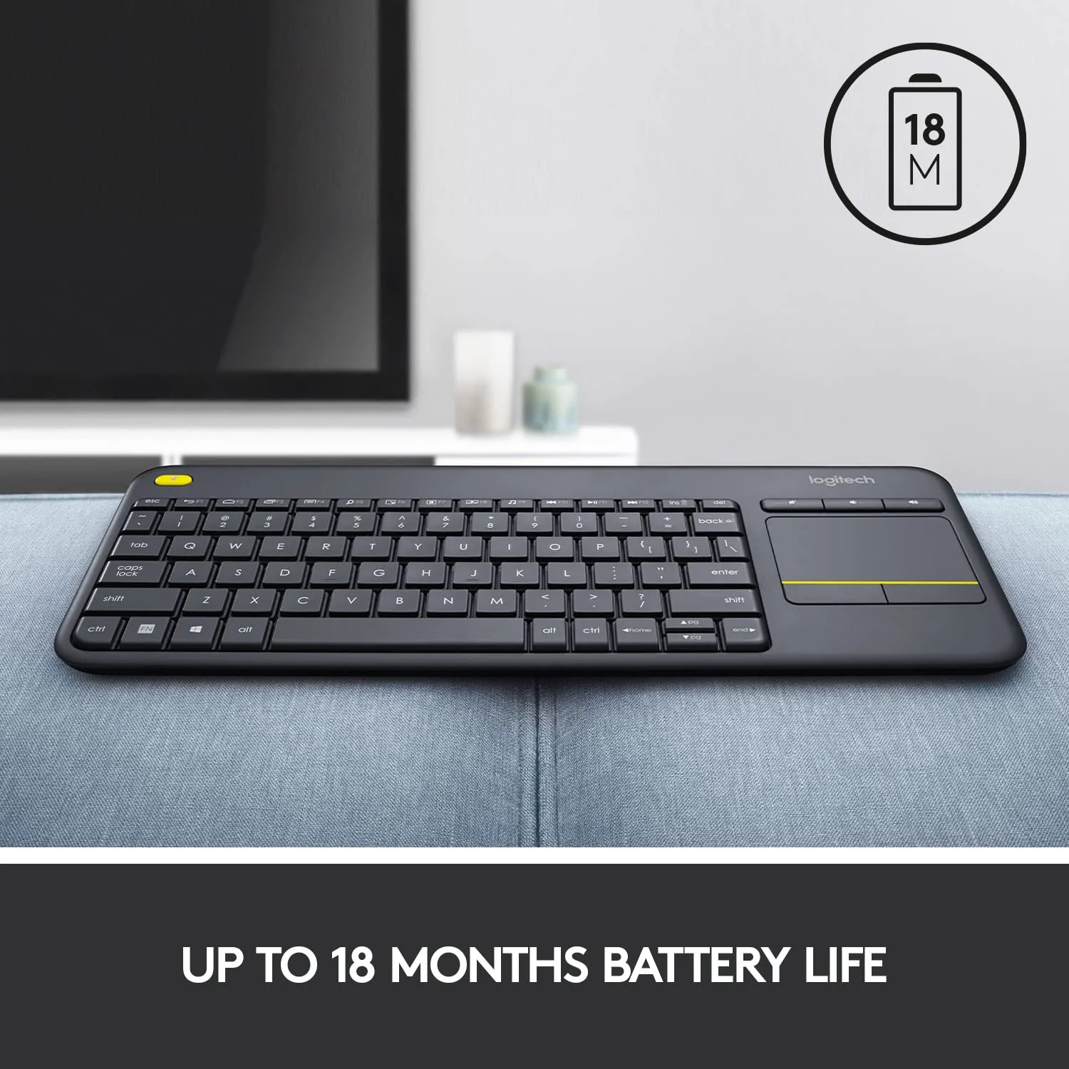 Logitech K400 Plus Tastatur RF Wireless QWERTY Schwarz - Tastaturen (Mini, Kabellos, RF Wireless, QWERTY, Schwarz) - Image 8