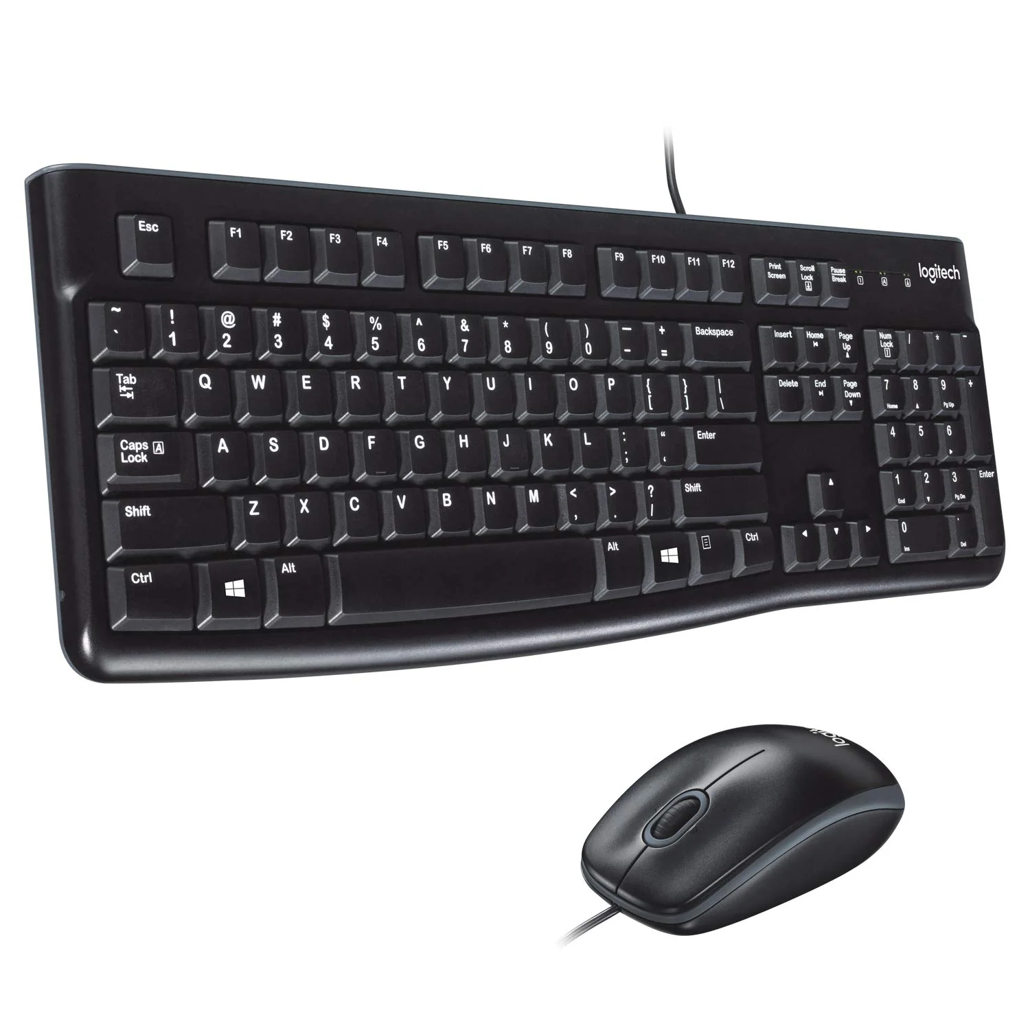 Logitech MK120 Kabelgebundenes Set mit Tastatur und Maus für Windows, Englishes QWERTY-Layout - Schwarz - Image 9