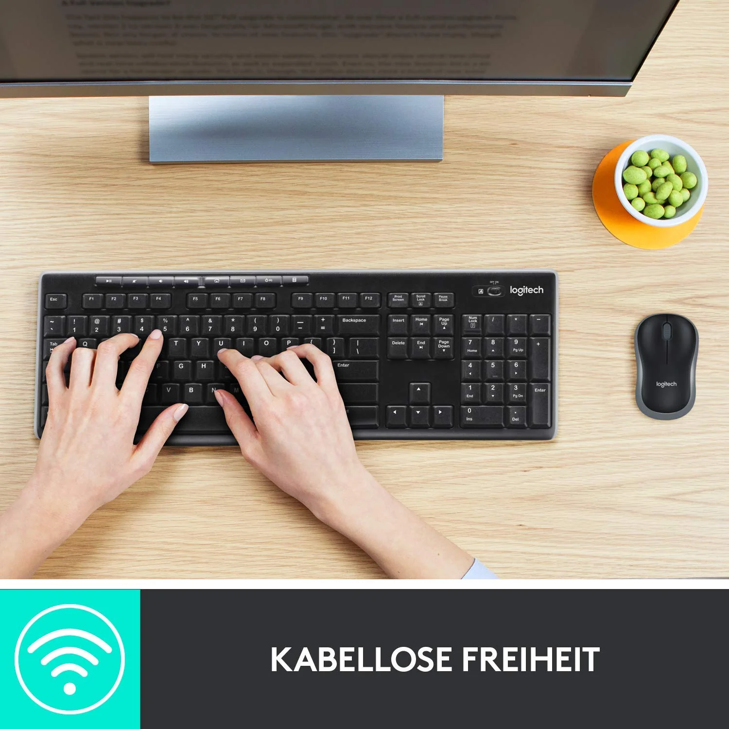 Logitech MK270 Kabelloses Tastatur-Maus-Set, 2.4 GHz Wireless Verbindung via Nano USB-Empfänger, Lange Akkulaufzeit, Für Windows und ChromeOS, Deutsches QWERTZ-Layout - schwarz (5-Pack) - Image 7