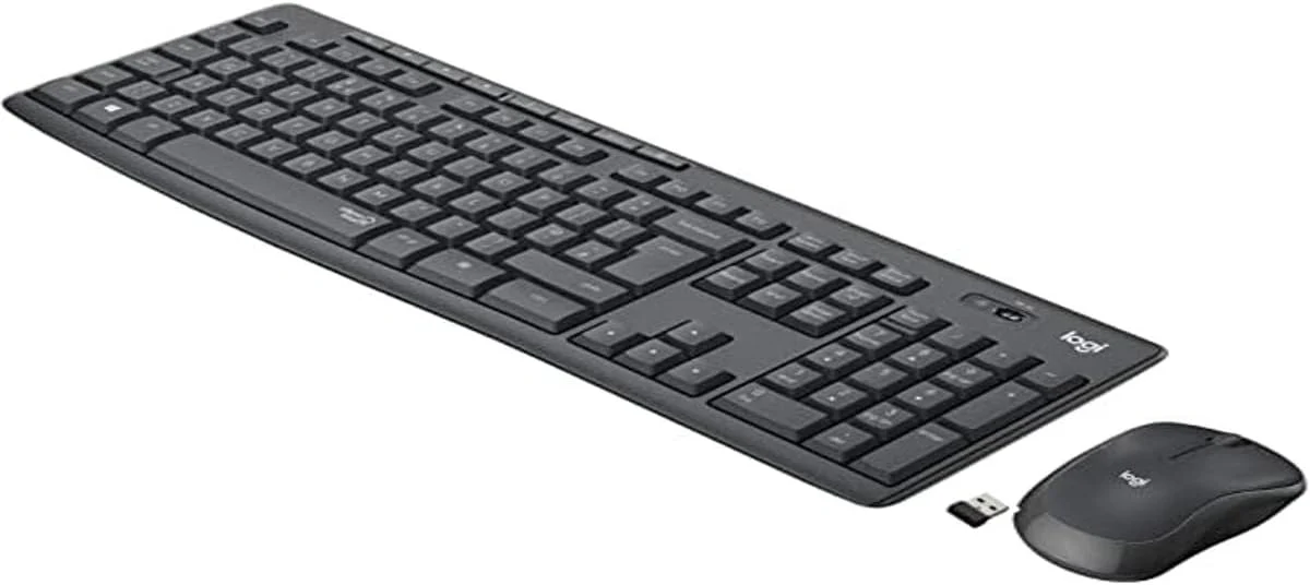 Logitech MK295 kabelloses Tastatur-Maus-Set mit SilentTouch-Technologie, Shortcut-Tasten, optischer Spurführung, Nano USB-Empfänger, verzögerungsfreier Drahtlosverbindung, NLB AZERTY-Layout - Graphit - Image 2