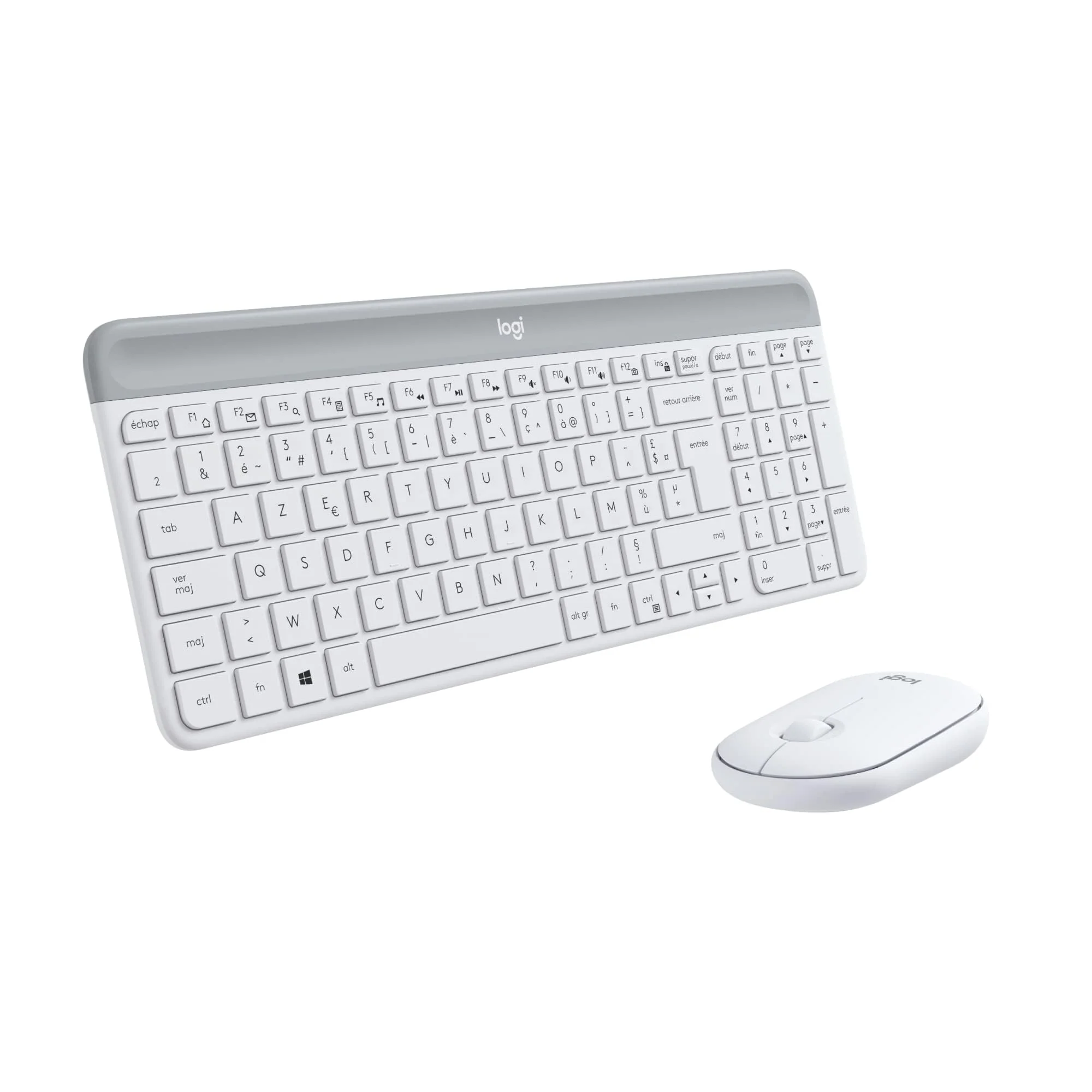 Logitech MK470 Slim Combo Kabelloses Tastatur-Maus-Set, 2.4 GHz Verbindung via Nano-USB-Empfänger, 10m Reichweite, 18-Monate Batterielaufzeit, PC/Laptop, Französisches AZERTY-Layout - Weiß - Image 6