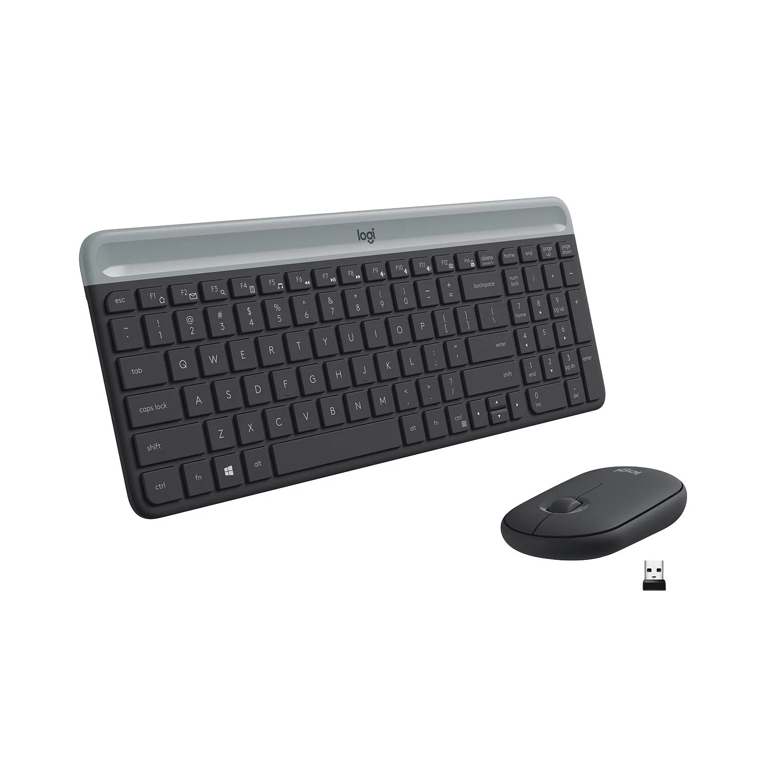 Logitech MK470 Slim Combo Kabelloses Tastatur-Maus-Set, 2.4 GHz Verbindung via Nano-USB-Empfänger, 10m Reichweite, 18-Monate Batterielaufzeit, PC/Laptop, Skand. QWERTY-Layout - Graphit - Image 8
