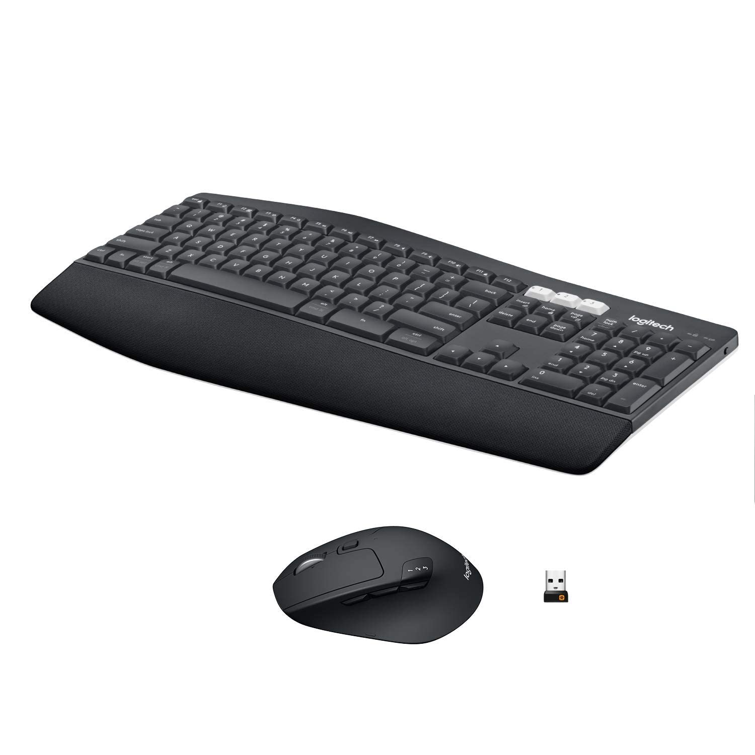Logitech MK850 Performance Kabelloses Tastatur-Maus-Set, Bluetooth, 2.4 GHz Verbindung via USB-Empfänger, 24 bis 36-Monate Akkuleistung, Handballenauflage, Deutsches QWERTZ-Layout, Schwarz - Image 12