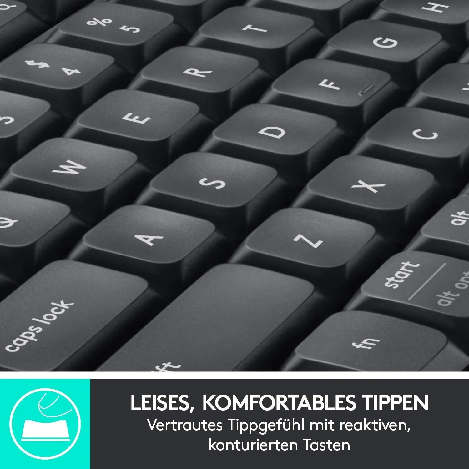 Logitech MK850 Performance Kabelloses Tastatur-Maus-Set, Bluetooth, 2.4 GHz Verbindung via USB-Empfänger, 24 bis 36-Monate Akkuleistung, Handballenauflage, Deutsches QWERTZ-Layout, Schwarz - Image 5