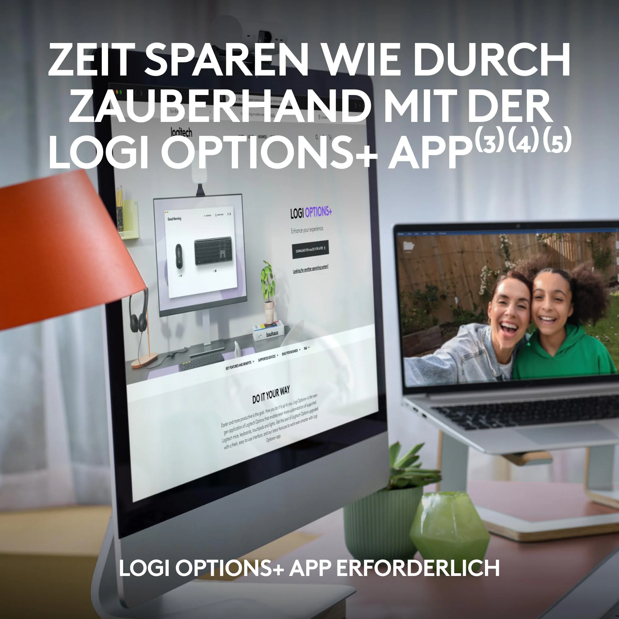 Logitech MK950 Signature Slim kabelloses Tastatur-Maus-Set, schlankes Design, leise tippen, Wechsel zwischen DREI Geräten, Bluetooth, mehrere Betriebssysteme, Windows, Mac, DEU QWERTZ-Layout, Graphit - Image 2