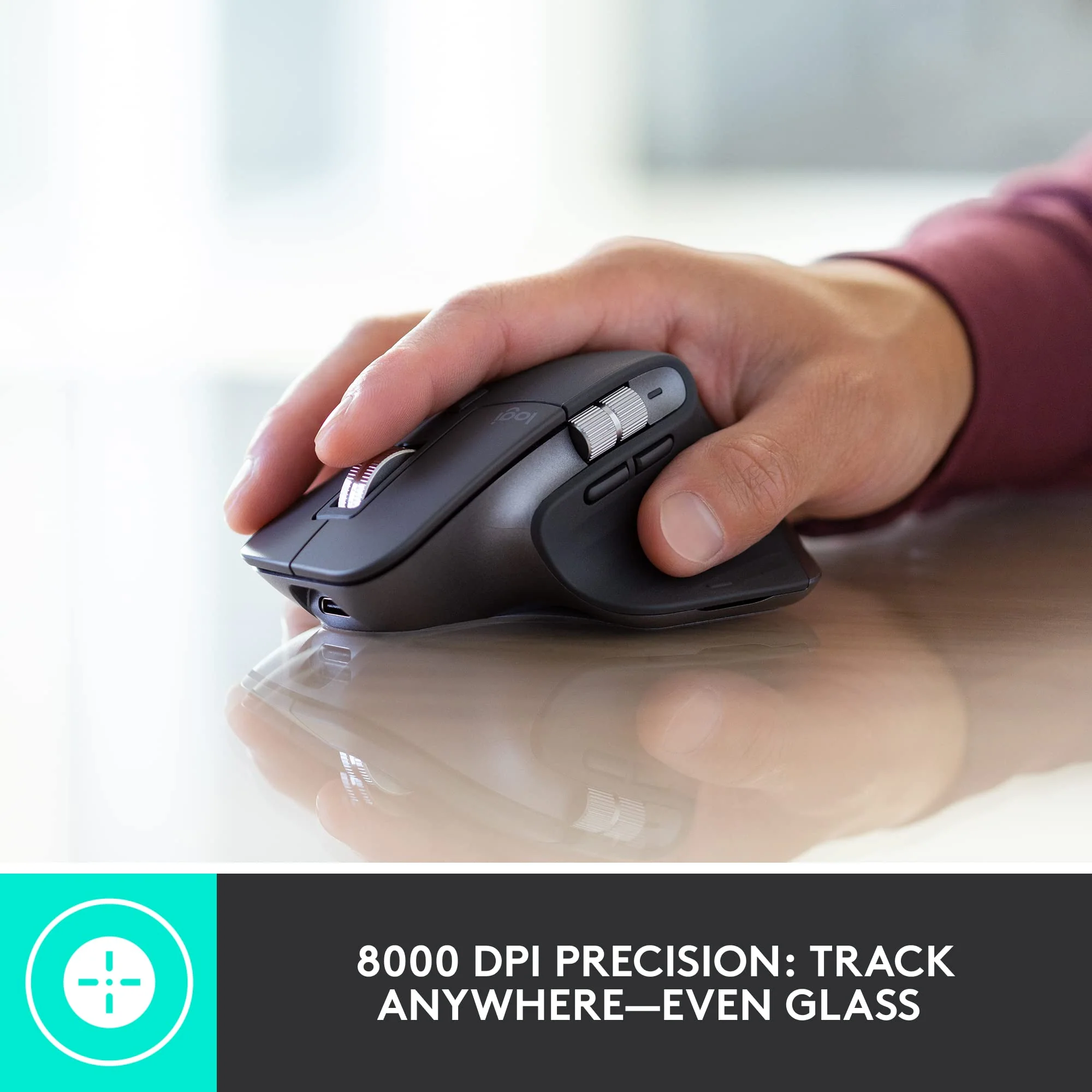 Logitech MX Keys Combo for Business | Gen 2, Full Size Kabellose Tastatur und Kabellose Maus, Spanisches QWERTY - Graphit - Image 9