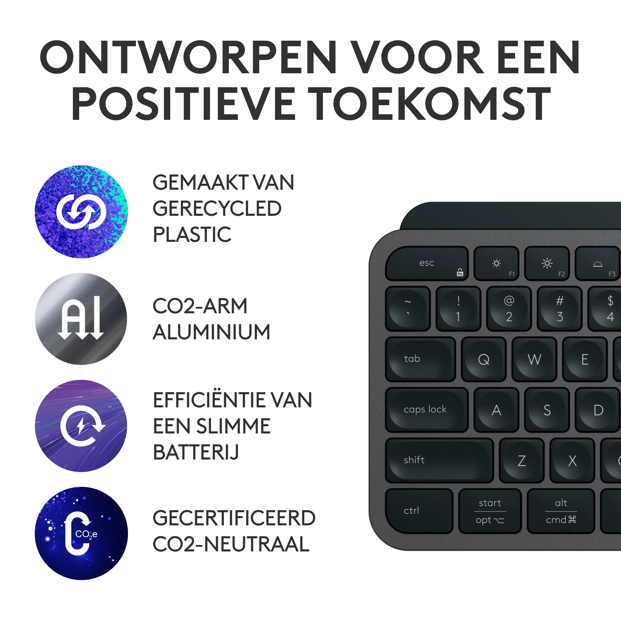 Logitech MX Keys S - Graphit, Englishes QWERTY-Layout - Image 2