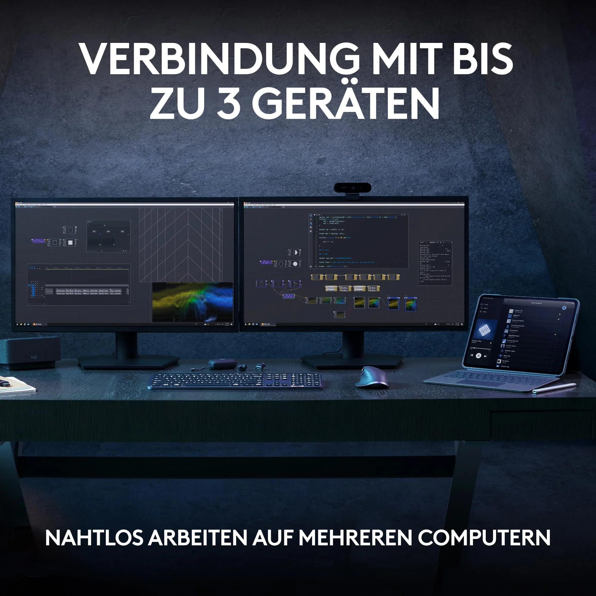 Logitech MX Keys S kabellose Tastatur, Low Profile, Precise Quiet Typing, Programmable , Backlighting, Bluetooth, Rechargeable, für Windows PC/Linux/Chrome/Mac - Graphit, Deutsches QWERTZ-Layout - Image 6