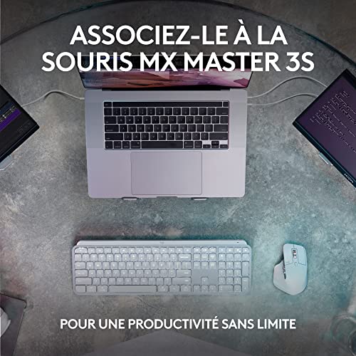Logitech MX Keys S Plus - Graphit, Französisches AZERTY-Layout