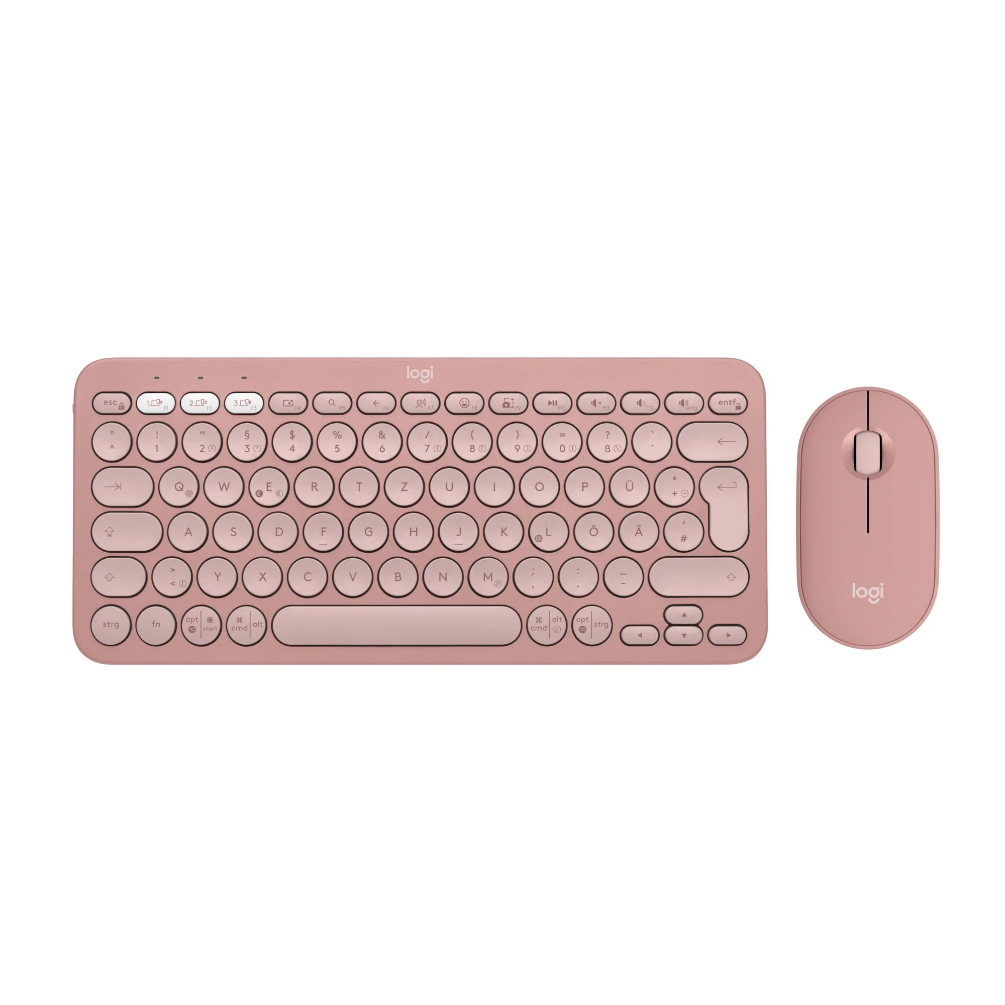 Logitech Pebble 2 Combo, kabellose Tastatur und Maus, leise und mobil, anpassbar, Logi Bolt, Bluetooth, Easy-Switch für Windows, macOS, iPadOS, Chrome - Deutsches QWERTZ-Layout, Rosa - Image 7