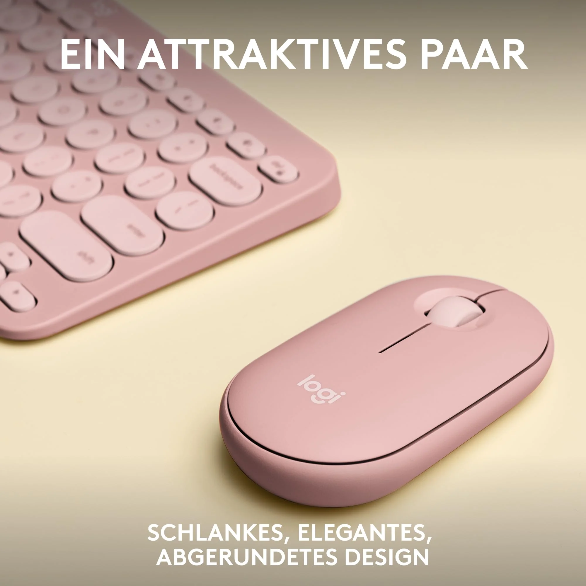 Logitech Pebble 2 Combo, kabellose Tastatur und Maus, leise und mobil, anpassbar, Logi Bolt, Bluetooth, Easy-Switch für Windows, macOS, iPadOS, Chrome - Deutsches QWERTZ-Layout, Rosa - Image 9