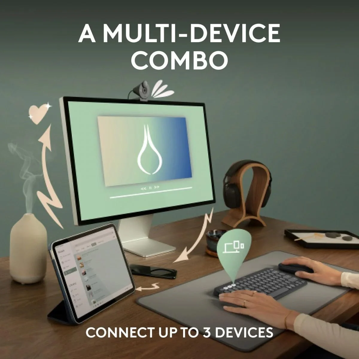 Logitech Pebble 2 Combo - US QWERTY-Layout, Grafit - Image 15