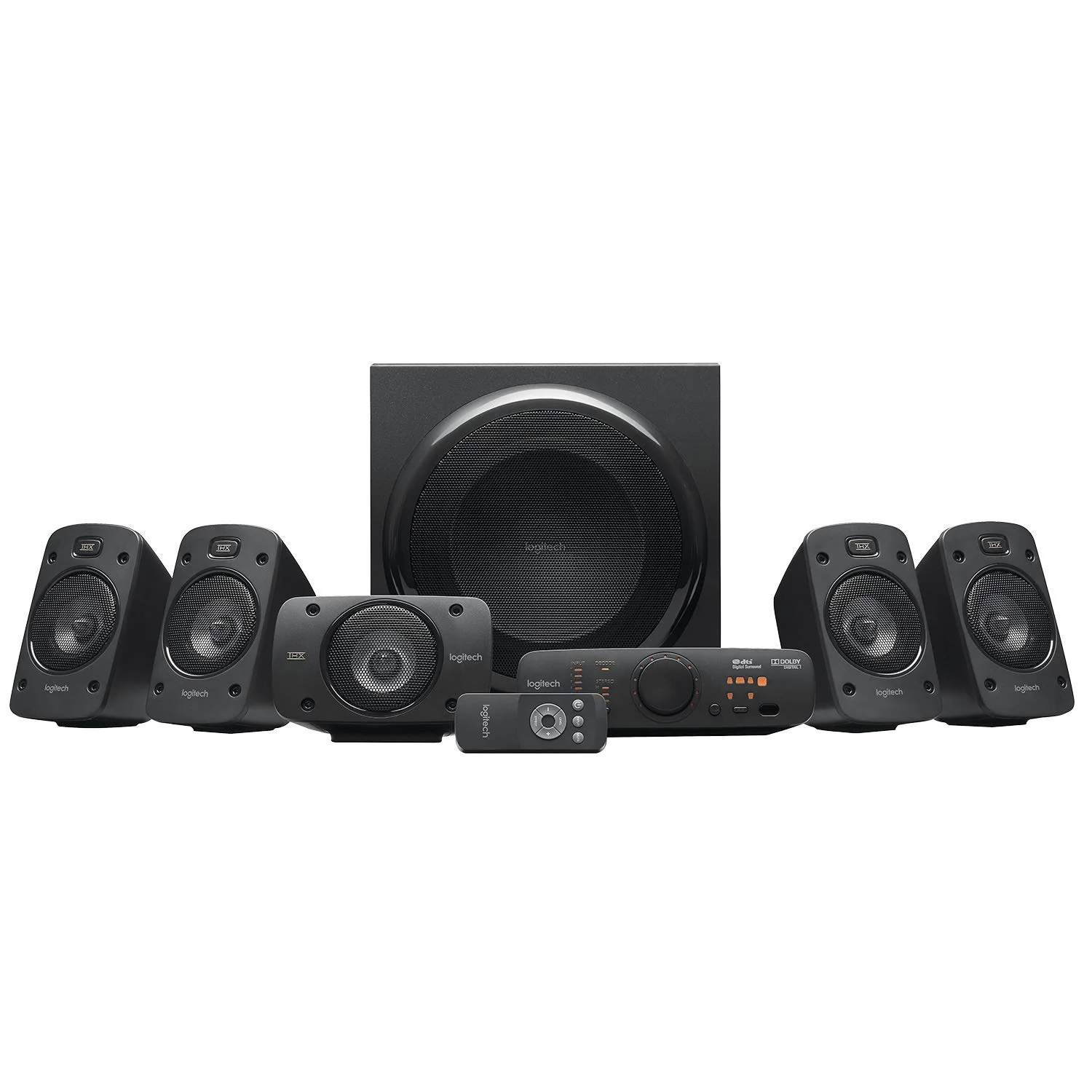 Logitech Z906 5.1 Sound System, Lautsprecher mit 1000 Watt Surround Sound, THX, Mehrere Audio-Eingänge, Fernbedienung, UK Stecker, PC/PS4/Xbox/Stereo-Anlage/TV/Smartphone/Tablet - Schwarz - Image 10