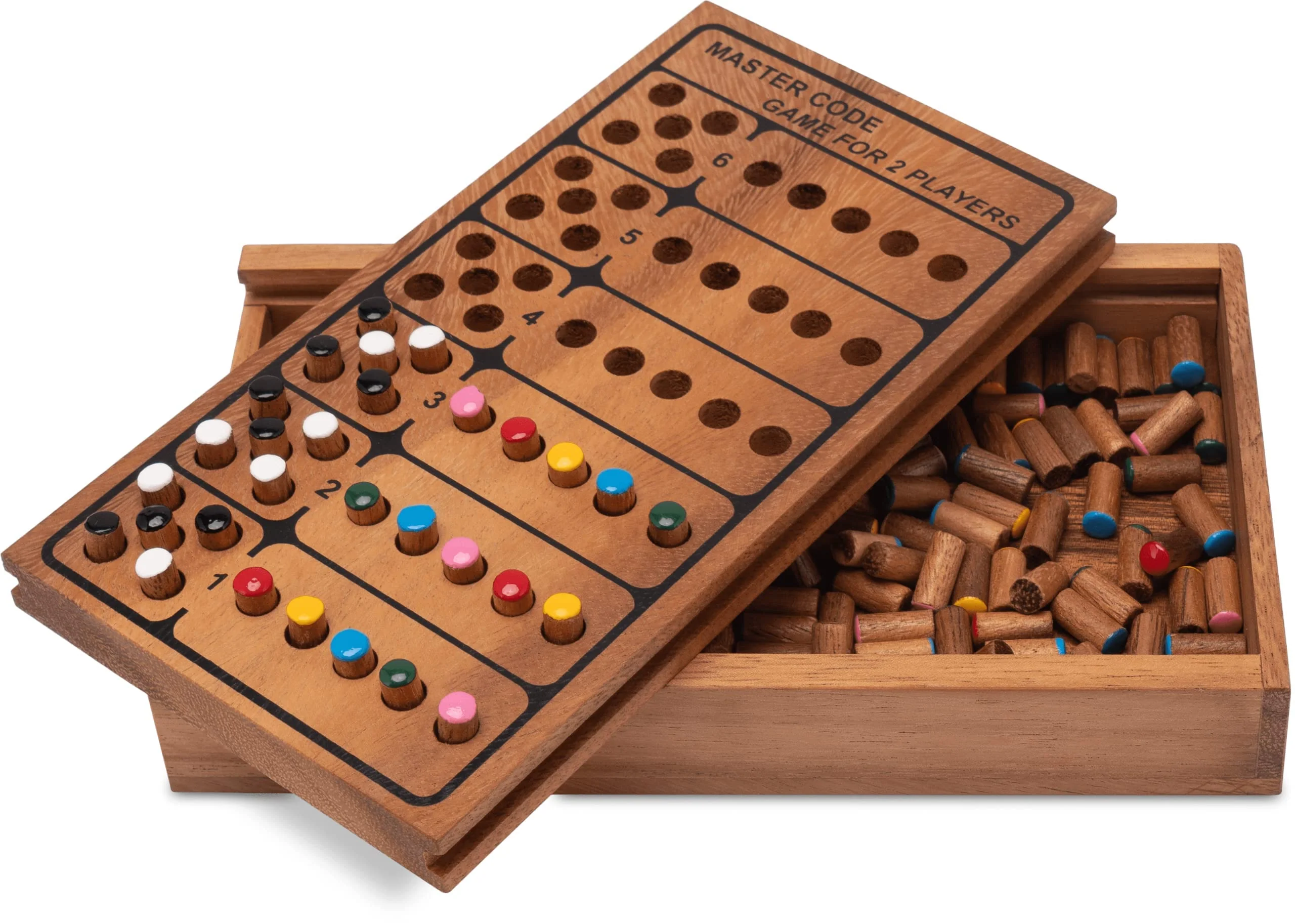 LOGOPLAY Code Finder - Master Code - Superhirn - Strategiespiel - Denkspiel - Logikspiel - Brettspiel aus Holz für 2 Spieler - Image 5