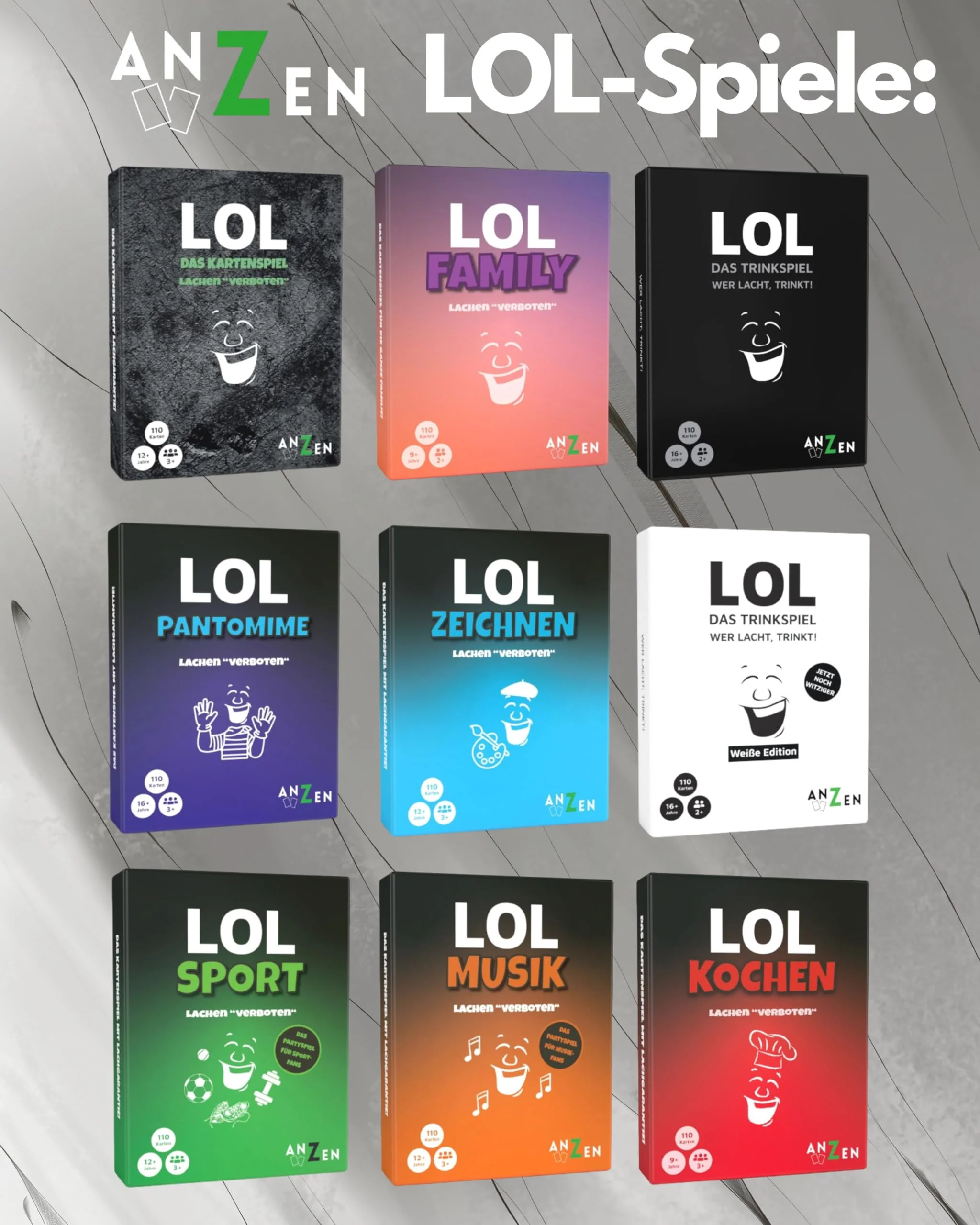 LOL - Das Trinkspiel - Wer lacht, trinkt! | lustiges Kartenspiel für Erwachsene ab 18 | 110 Karten | Gesellschaftsspiel mit Lachgarantie | witziges Partyspiel | Saufspiel | Ostergeschenk-e für Männer - Image 2