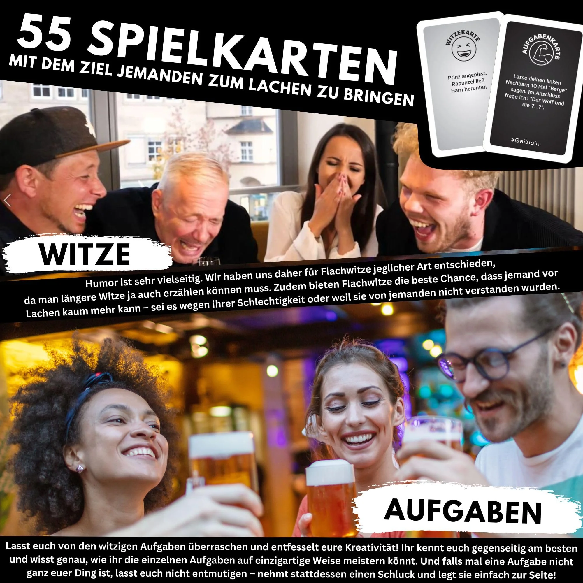 LOL Trinkspiel - Wer lacht, trinkt! - Small | Kartenspiel für Erwachsene | Silvester Partyspiel-e | LOL Spiel | witzige Wichtel-Geschenke Männer + Frauen | Geburtstagsgeschenk Saufspiel Mitbringsel - Image 5