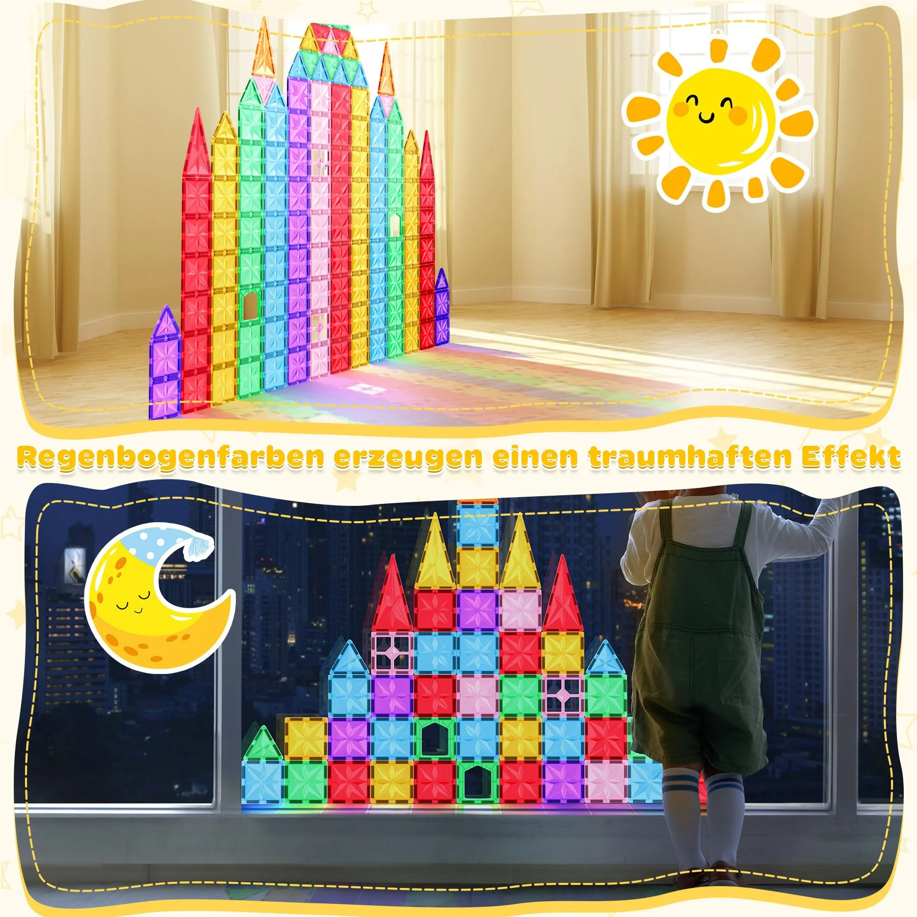 Lovchil Magnetische Bausteine, Kinderspielzeug STEM Magnetbausteine, Magnet Spielzeug für Kinder Bauspielzeug Vorschule Lernen Montessori Spielzeug für 3+ Jahre alte Jungen und Mädchen - Image 7