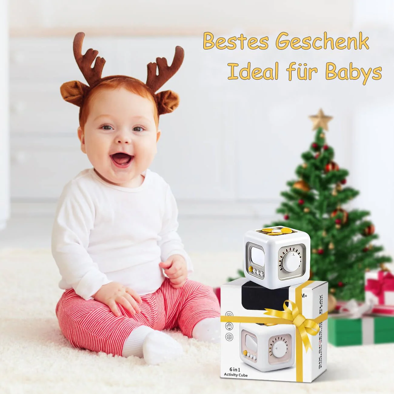 Loyzico 6 in 1 Montessori Spielzeug ab 1 Jahr, Baby Spielzeug von 1–3, Motorikwürfel Motorikspielzeug, Baby Geschenk ab 12 18 Monate Junge und Mädchen - Image 4