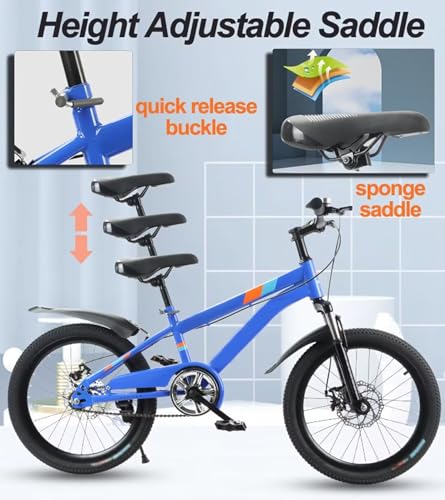 LSQXSS Mountainbike für Jugendliche, Singlespeed-Fahrrad mit stoßgedämpfter Vordergabel, Doppelscheibenbremsen, Stadtrad, höhenverstellbarer Sattel, Komfortables Cruiser-Bike - Image 8