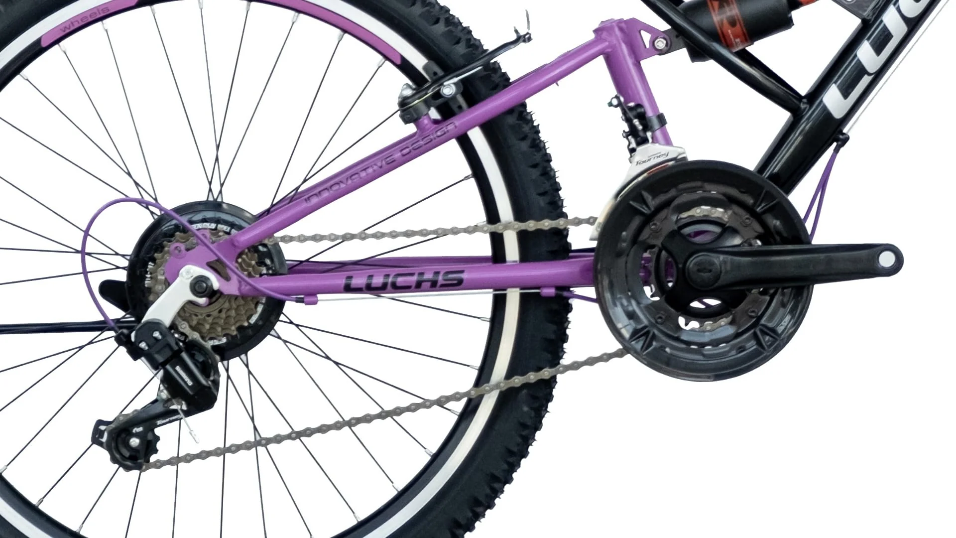 LUCHS Aura Mountainbike 24" & 26" – Das perfekte Fahrrad für Mädchen und Damen/Damenfahrrad, Mädchenfahrrad, Vollgefedert ab 10 Jahren & 145cm (Schwarz, 26" Zoll) - Image 3