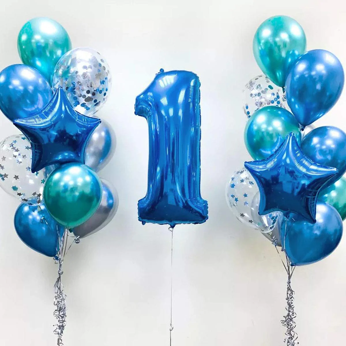 Luftballon 4. Geburtstag Zahl 4 Blau XXL Riesen Folienballon 100cm Geburtstagsdeko Jungen Ballon Zahl Deko zum Geburtstag. Fliegt mit Helium. - Image 3