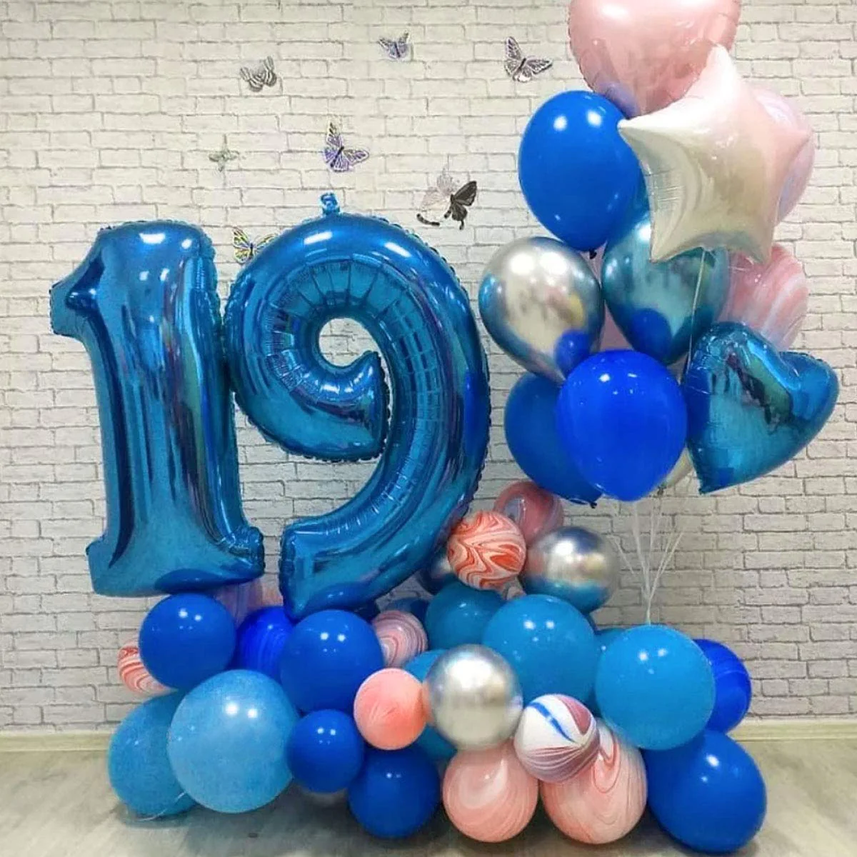 Luftballon 4. Geburtstag Zahl 4 Blau XXL Riesen Folienballon 100cm Geburtstagsdeko Jungen Ballon Zahl Deko zum Geburtstag. Fliegt mit Helium. - Image 4