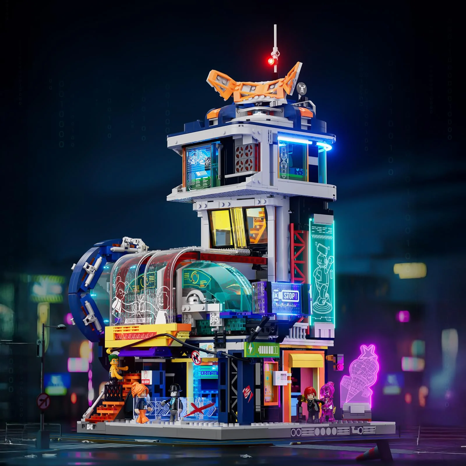 Lumibricks Cyberpunk Schwebezug-Station Baustein-Set - Image 2