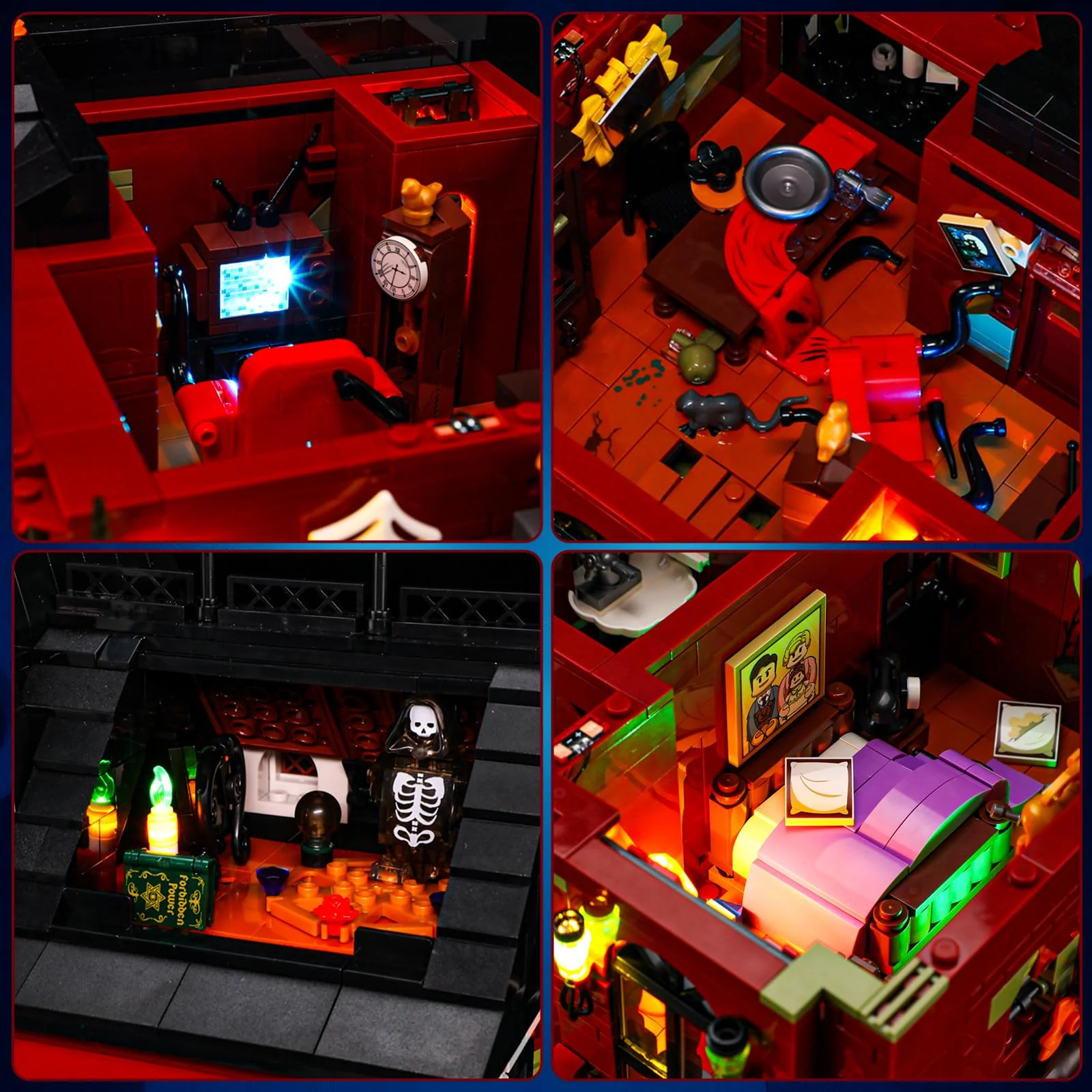 Lumibricks Mitternachtliche Geistervilla Klemmbausteine mit Beleuchtung 2617PCS, Leichten Mängeln in der Bedienungsanleitung – Funktionsfähiges Baustein-Set,L9092 - Image 5