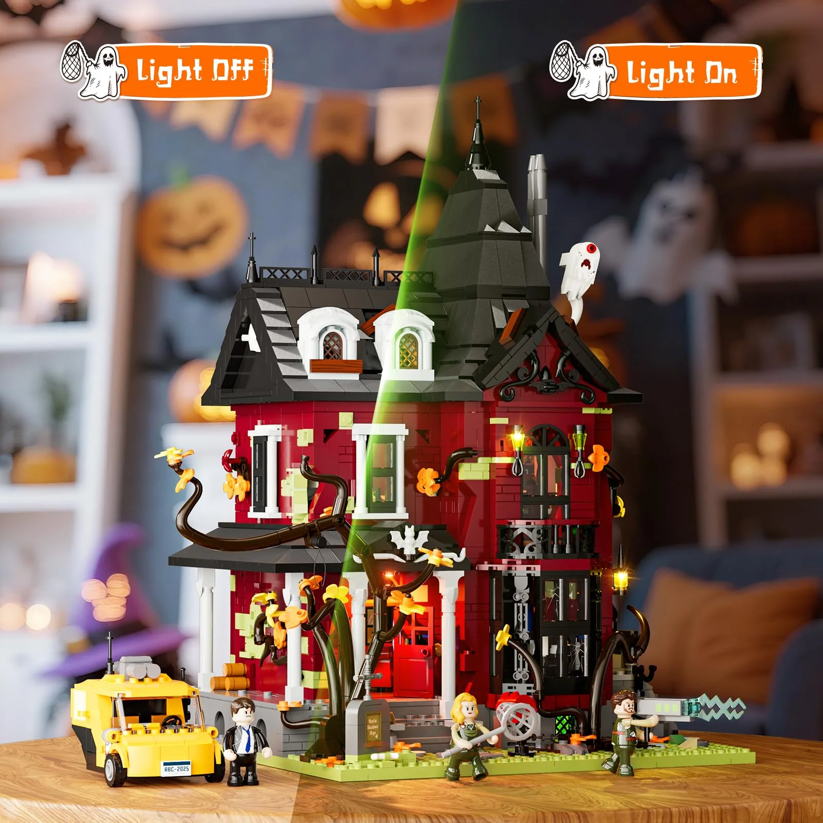 Lumibricks Mitternachtliche Geistervilla Klemmbausteine mit Beleuchtung 2617PCS, Leichten Mängeln in der Bedienungsanleitung – Funktionsfähiges Baustein-Set,L9092 - Image 7