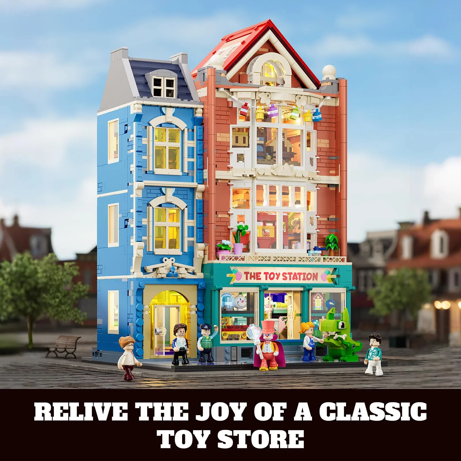 Lumibricks Stadtleben Spielzeugladen Beleuchtung Klemmbausteine Haus, 3086Pcs Modular Building, 2-in-1 Bauhaus & Puppenhaus, Geschenkidee für Jugendliche & Erwachsene Spielzeugfans, L9100 - Image 4