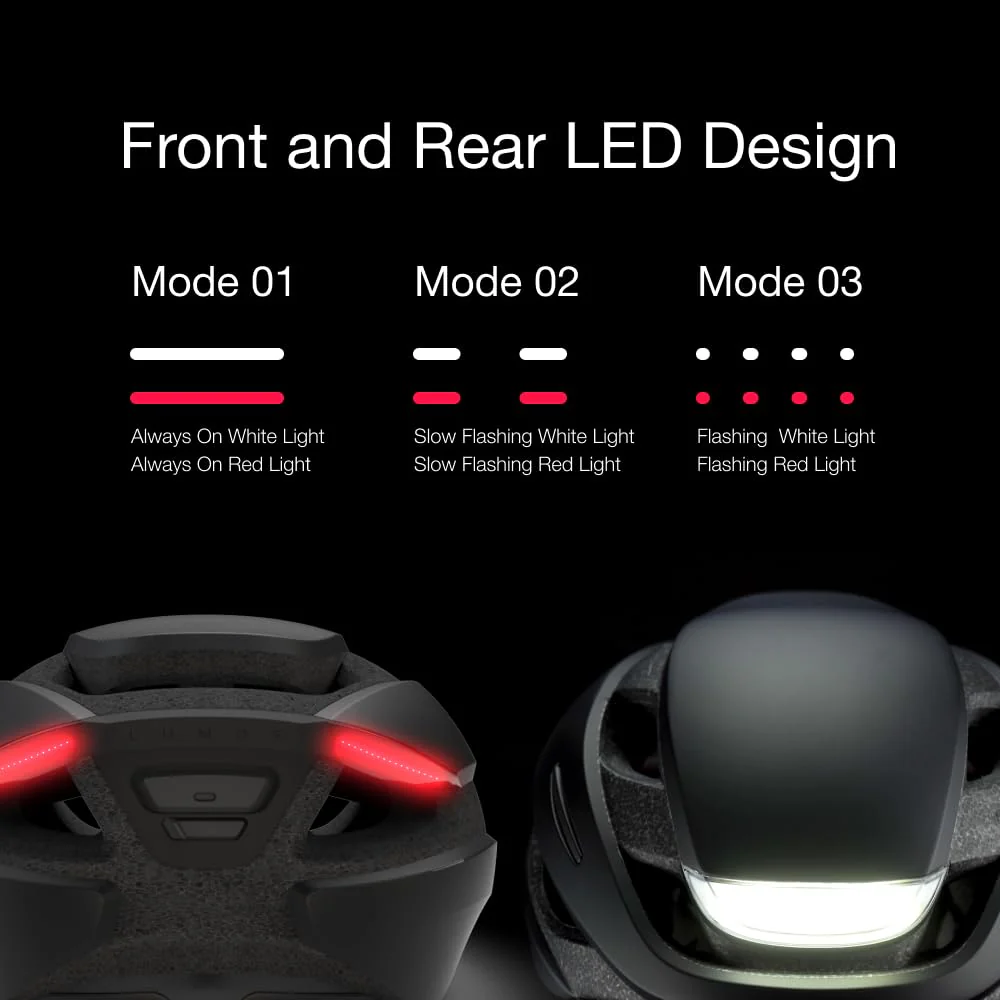 Lumos Ultra Smart-Helm | Fahrradhelm | Vorder- und Rücklicht (LED) | Blinker | Bremslichter | Bluetooth-Verbindung | Erwachsene: Herren, Damen (Charcoal Black, Größe: M-L) - Image 5