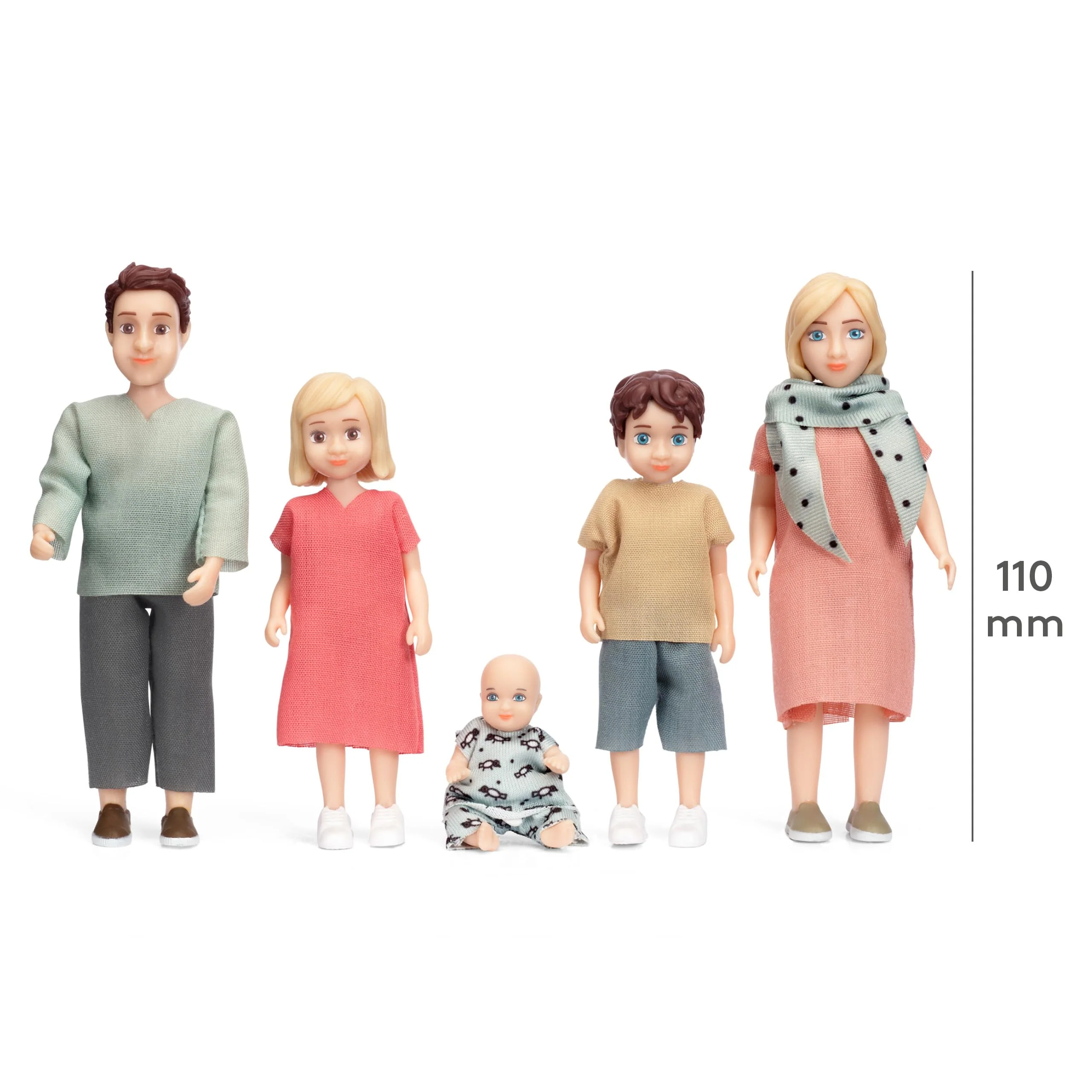 Lundby Puppen für Puppenhaus-Familie – Puppenfamilie Charlie – Biegepuppen – Zubehör & Figuren – Maßstab 1:18 - Image 5
