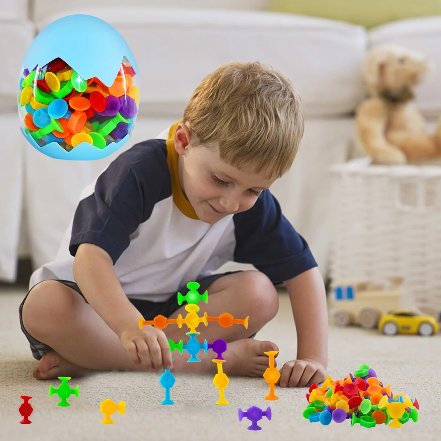 Lustiger alter Mann, 48-teiliges Badespielzeug für Kinder ab 3 Jahren, sensorisches Spielzeug für autistische Kinder - Image 3