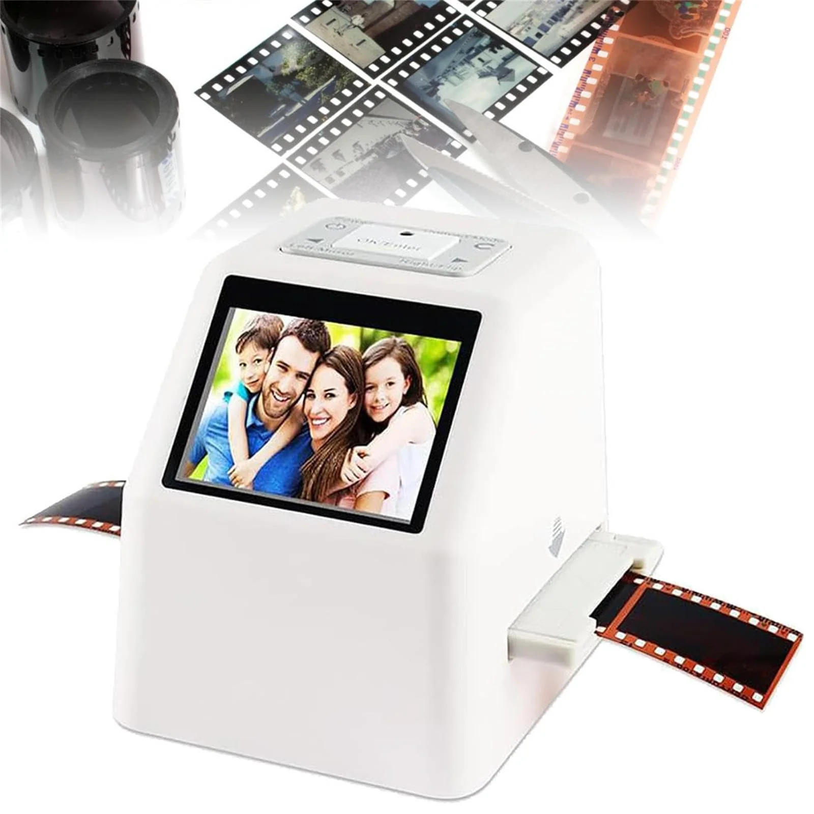 LXWKAI Diascanner mit 2,4-Zoll-LCD-Bildschirm, 22-MP-Digitalfilmkonverter, konvertiert 35-mm-, 126-, 110- und Super-8-Filme, Dias und Negative in JPEG - Image 3