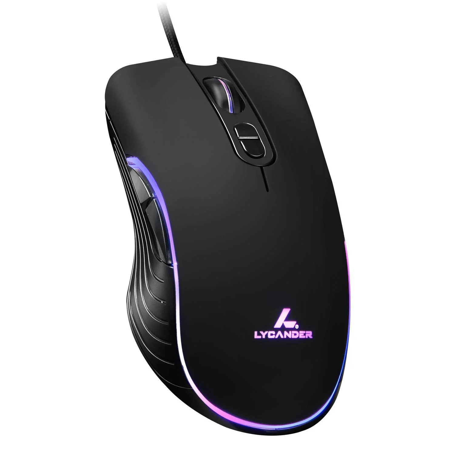 LYCANDER LMC380 Gaming-Maus, kabelgebunden, Optische USB-Mäuse mit Einstellbarer Dpi, bis zu 6400, 7 Tasten, LED, 1, 5 m Kabel - Image 2