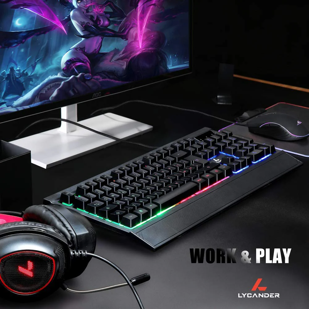 LYCANDER LMC380 Gaming-Maus, kabelgebunden, Optische USB-Mäuse mit Einstellbarer Dpi, bis zu 6400, 7 Tasten, LED, 1, 5 m Kabel - Image 6