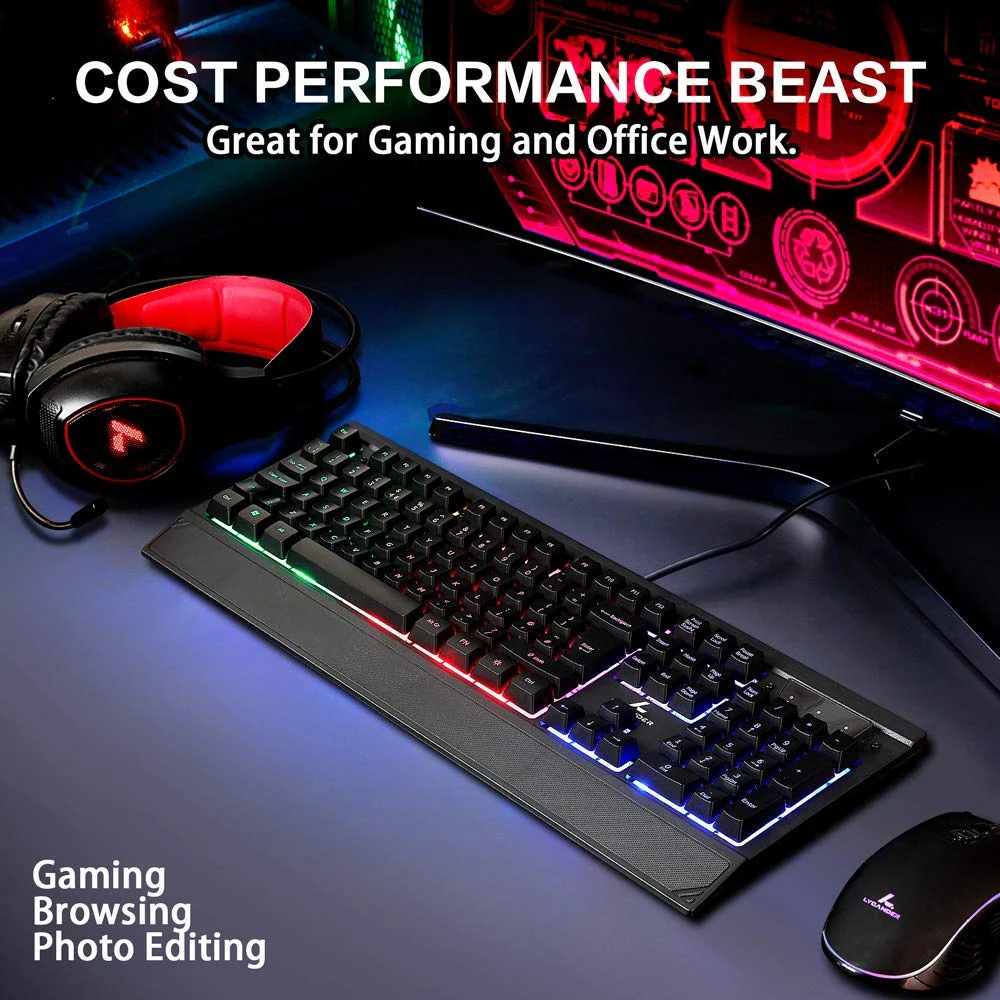 LYCANDER LMC380 Gaming-Maus, kabelgebunden, Optische USB-Mäuse mit Einstellbarer Dpi, bis zu 6400, 7 Tasten, LED, 1, 5 m Kabel - Image 7