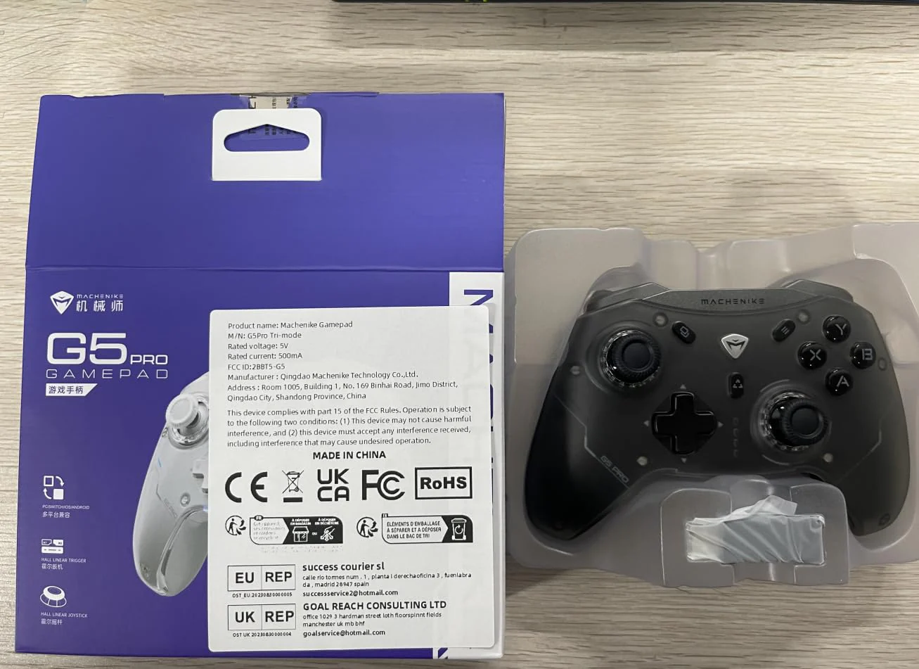 Machenike G5 Pro Wireless Controller für Windows PC,Switch,IOS&Android,RGB Lichter,PC Controller Hall Effekt Joystick&Trigger/Gyroskop (Schwarz) - Image 3