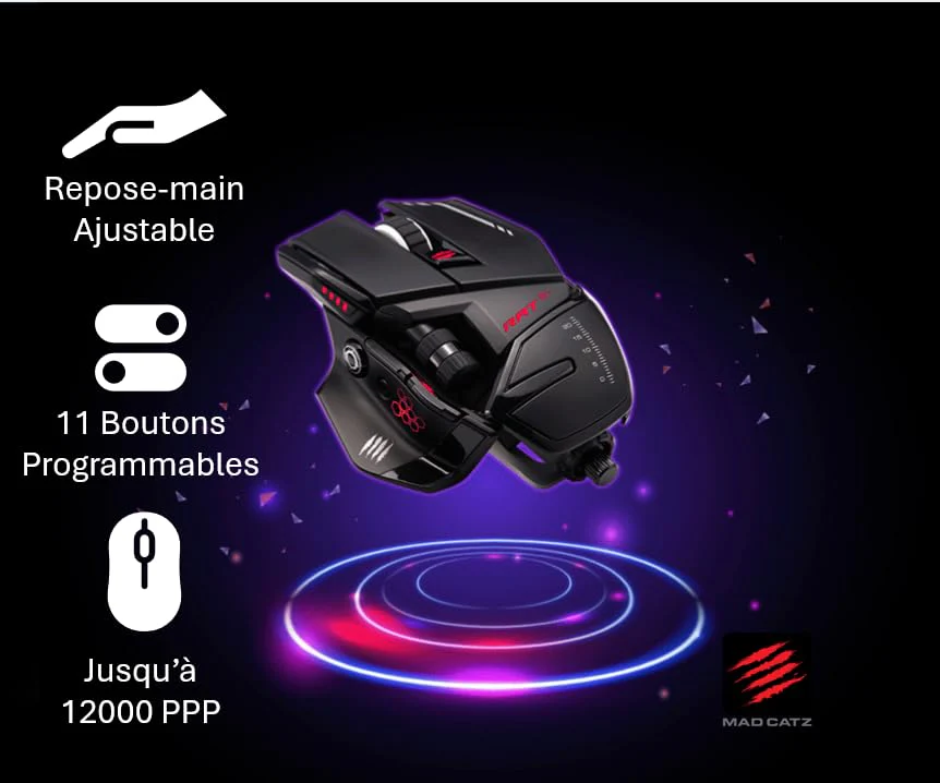 MadCatz R.A.T. 6+ Optical Gaming Mouse, Black - Image 6