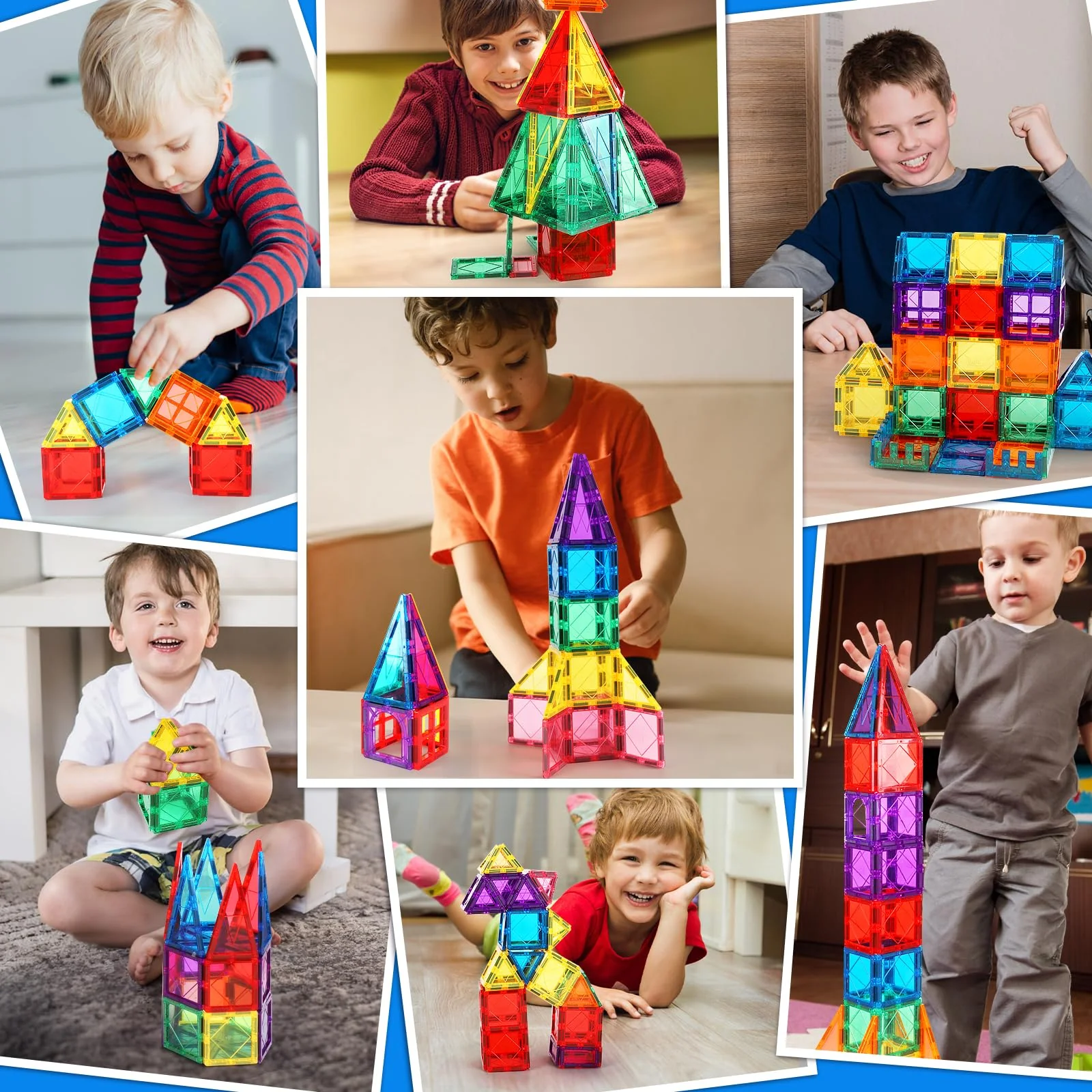 Magnetische Bausteine Kinderspielzeug 100 Teile STEM Magnetbausteine Bauspielzeug Magnet Spielzeug für Kleinkind und Kinder Montessori Lernspielzeug Geschenke für 3-8 Jungen und Mädchen - Image 5