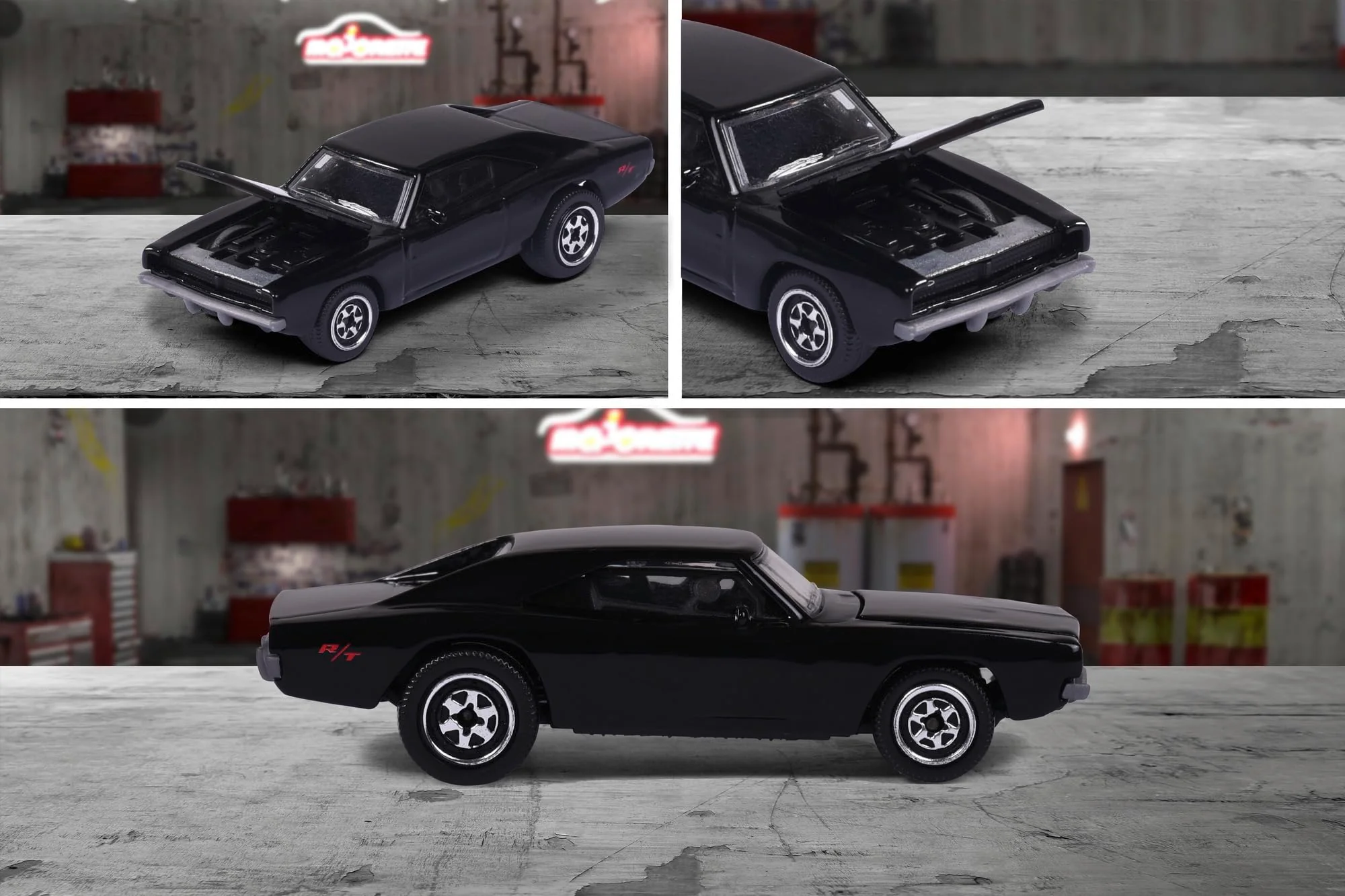 Majorette - Dodge Charger R/T Vintage Auto – Spielzeugauto, Maßstab 1:64 (7,5 cm), mit Sammelkarte, Modellauto für Kinder ab 3 Jahren, Durchsichtig - Image 4