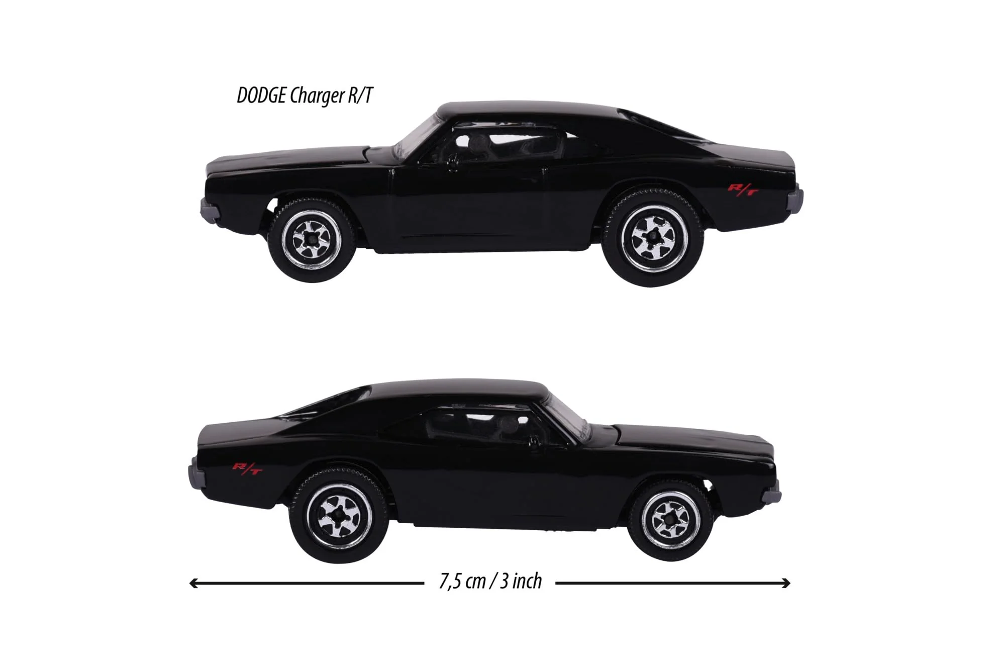Majorette - Dodge Charger R/T Vintage Auto – Spielzeugauto, Maßstab 1:64 (7,5 cm), mit Sammelkarte, Modellauto für Kinder ab 3 Jahren, Durchsichtig - Image 7
