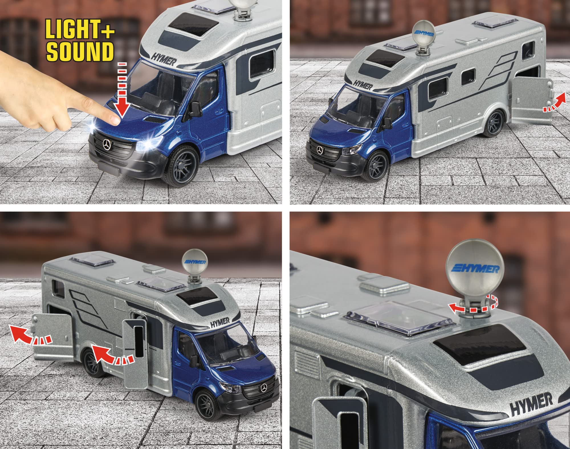 Majorette - HYMER B-Klasse MasterLine Wohnmobil - hochwertiger Camper als Modellfahrzeug, Spielzeug-Fahrzeug für Sammler und Kinder ab 3 Jahren - Image 3