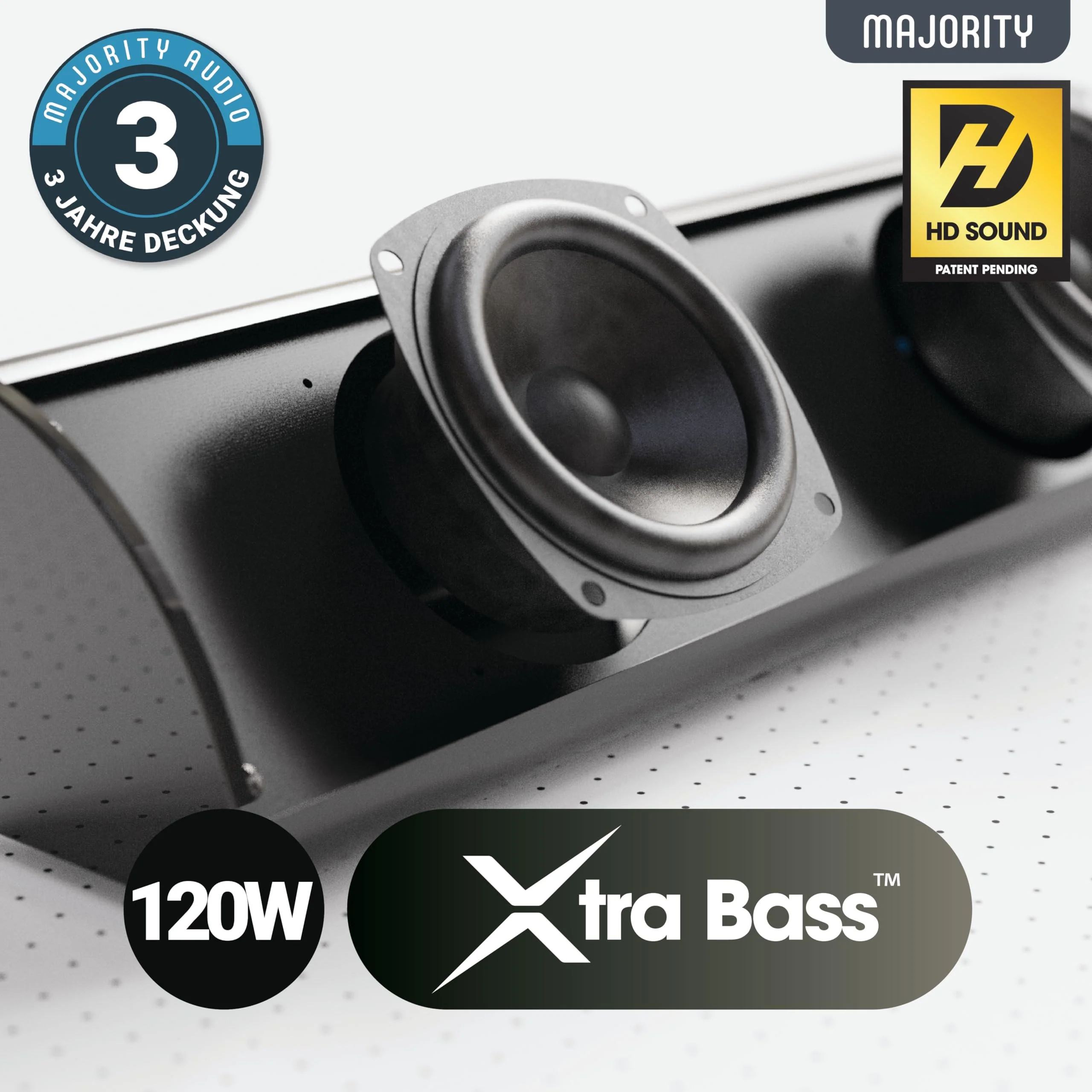 MAJORITY Snowdon Soundbar für TV Geräte | Soundbar Bluetooth | 120W 2.1 TV Lautsprecher für Fernseher | TV Soundbar mit Intergriertem Subwoofer | Soundsystem für Fernseher | 81CM Sound Bar (Schwarz) - Image 3